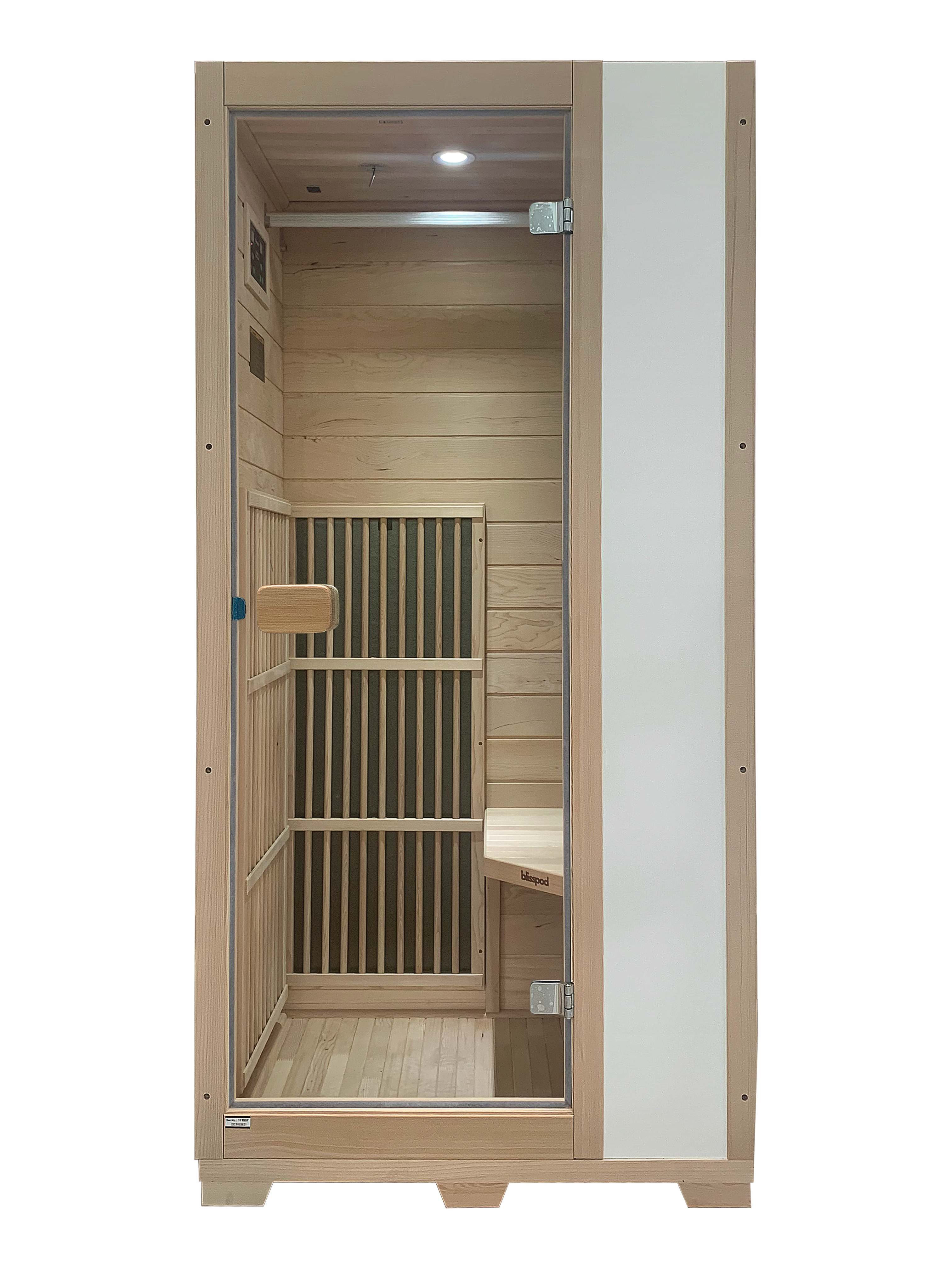 Blisspod Vienna Far Infrared Sauna Canadian Hemlock Very Low EMF 1 Person