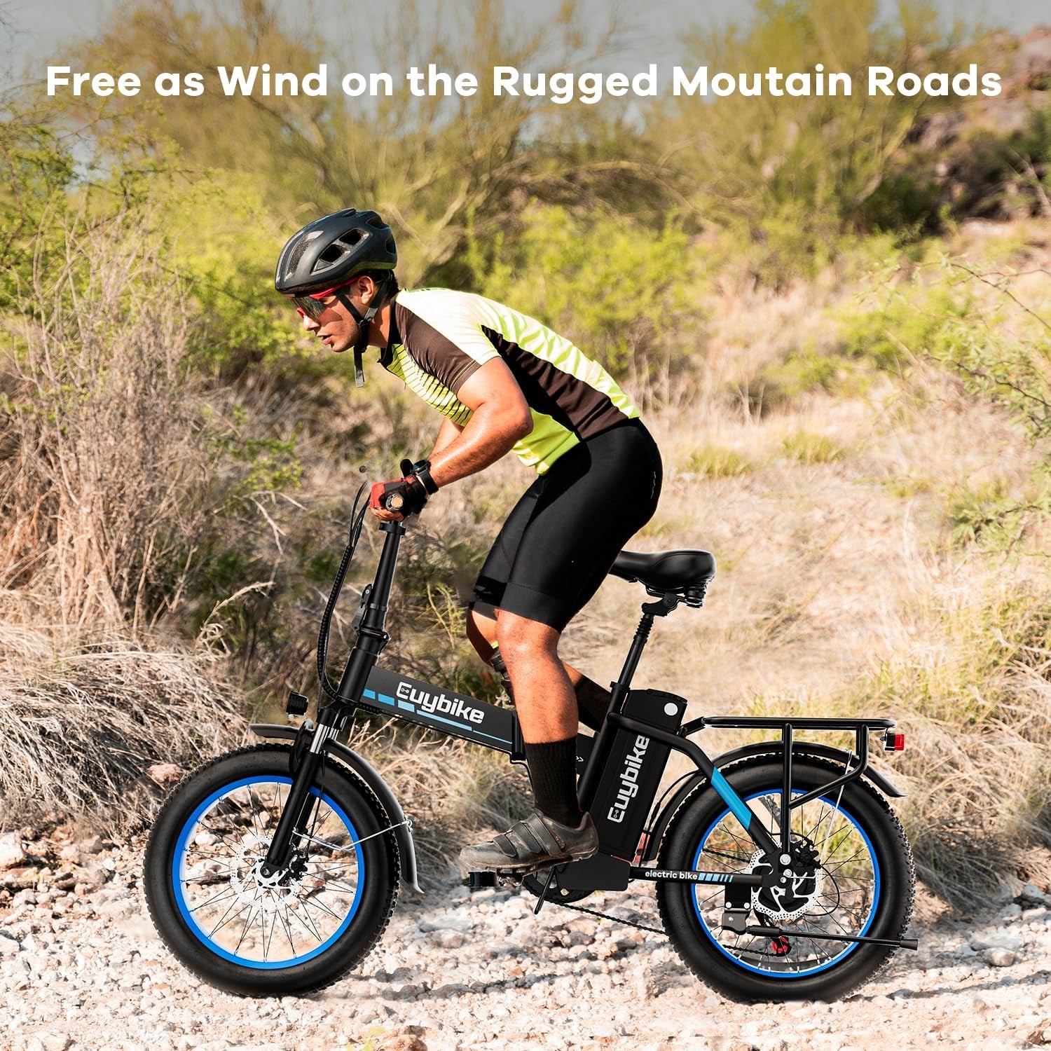 1000W Folding Electric Bike, 48V 20AH Large Removable Battery E Bike, 80 Miles Max Range, 20" Fat Tire Electric Bike for Adults, Adult Electric Bicycles for Commute Beach Snow