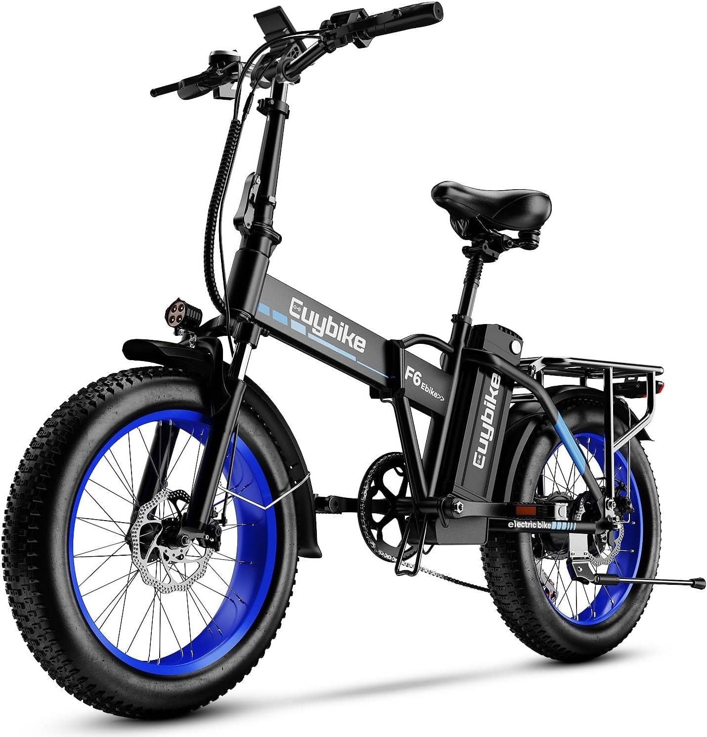 1000W Folding Electric Bike, 48V 20AH Large Removable Battery E Bike, 80 Miles Max Range, 20" Fat Tire Electric Bike for Adults, Adult Electric Bicycles for Commute Beach Snow