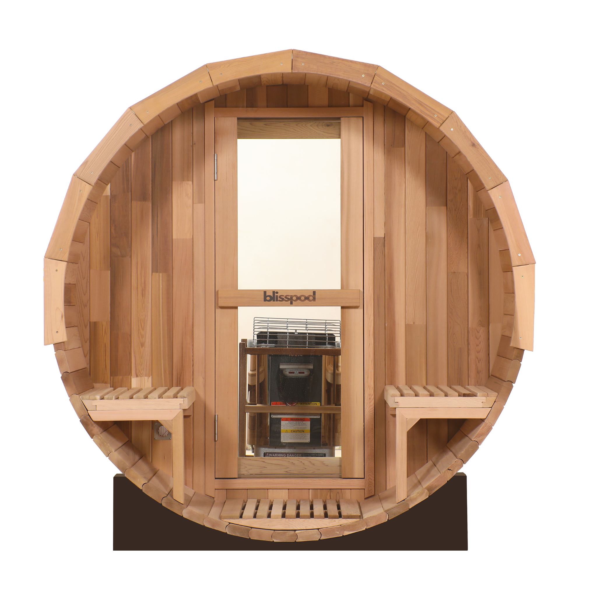 Blisspod, Prague, Canadian Red Cedar Outdoor Steam Barell Sauna, 2-4 / 4-6 persons