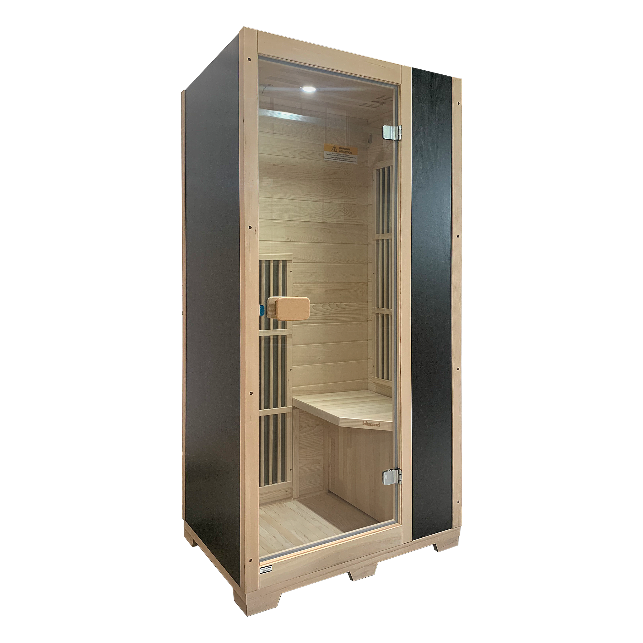Blisspod Vienna Far Infrared Sauna Canadian Hemlock Very Low EMF 1 Person