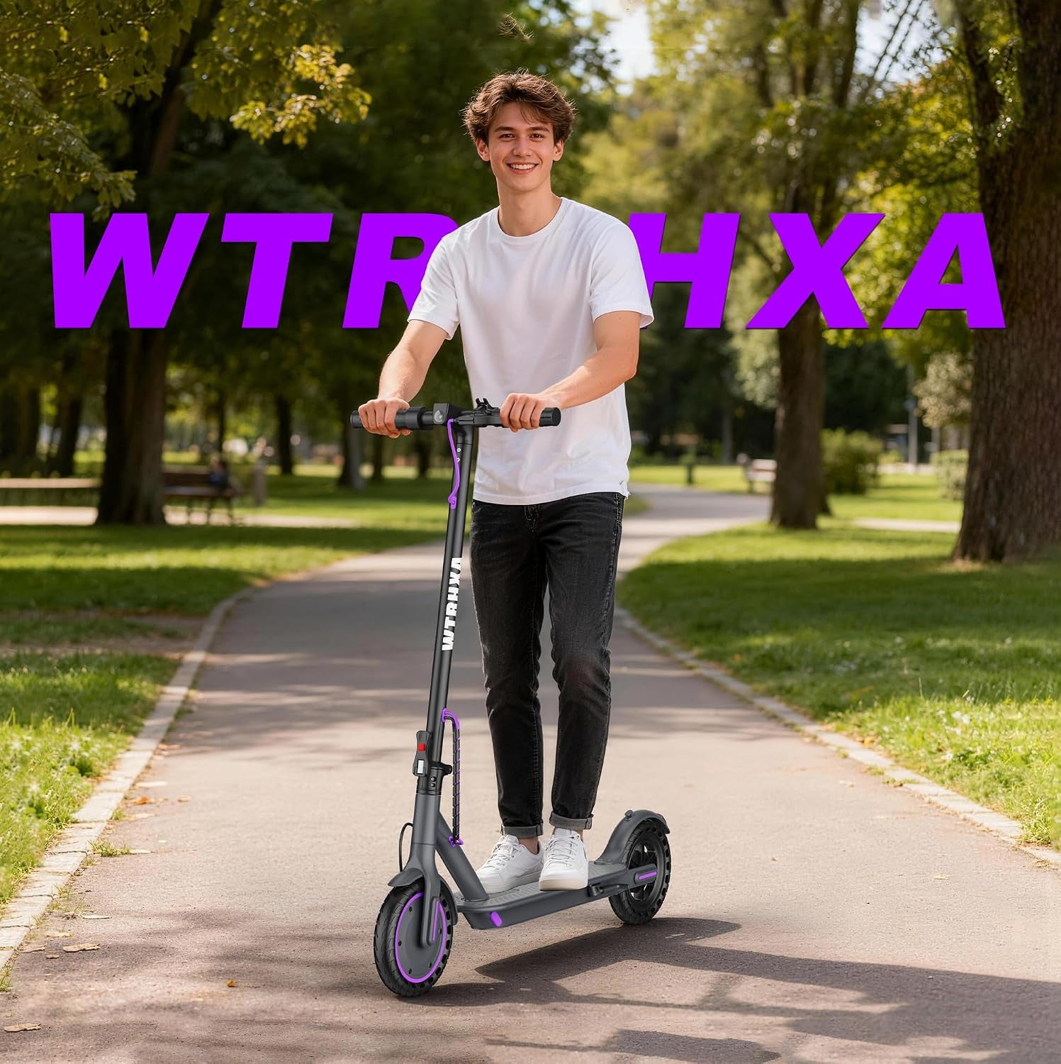 Electric Scooter for Adults, Electric Scooter, 350W Motor, 19 Mph Speed, 15 Miles Ranges, 8.5" Solid Tire, Foldable E-Scooter Adults, E Scooter with Dual Braking