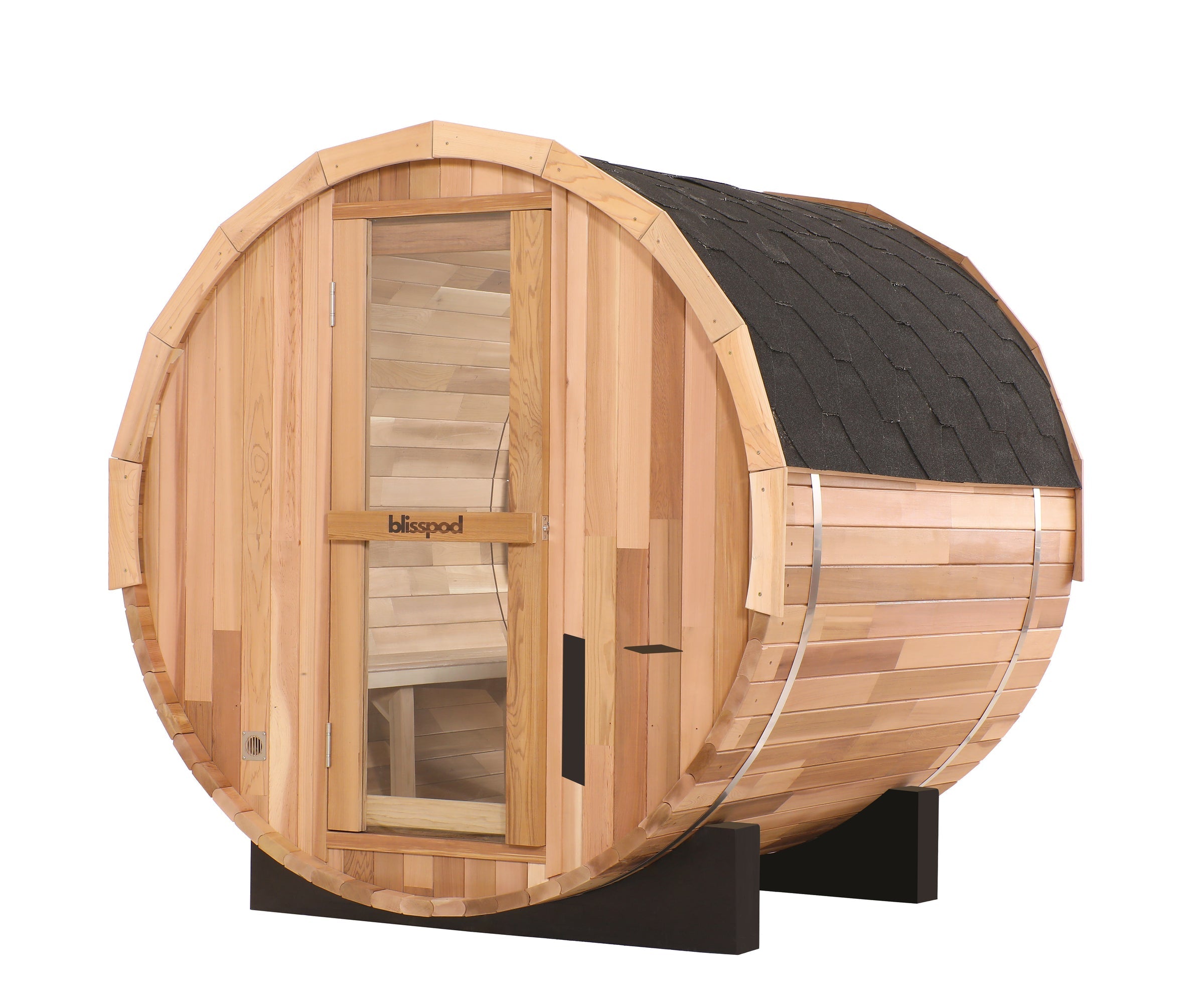Blisspod Prague Canadian Red Cedar Outdoor Steam Barell Sauna