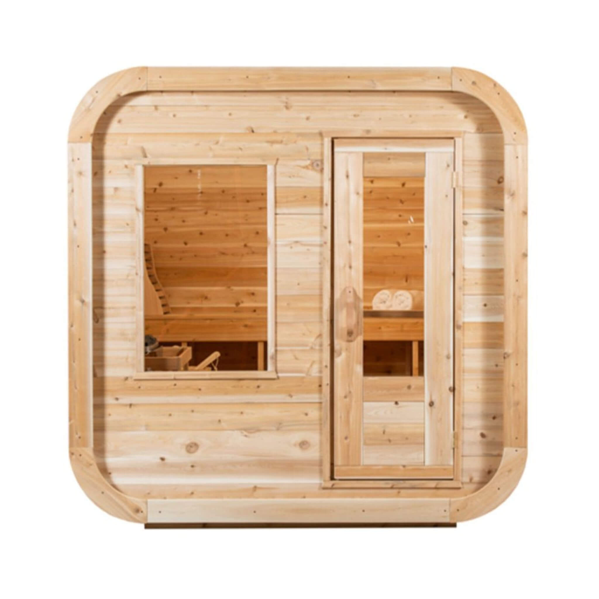 Dundalk Leisurecraft 4-Person Canadian Timber Luna Cube Sauna