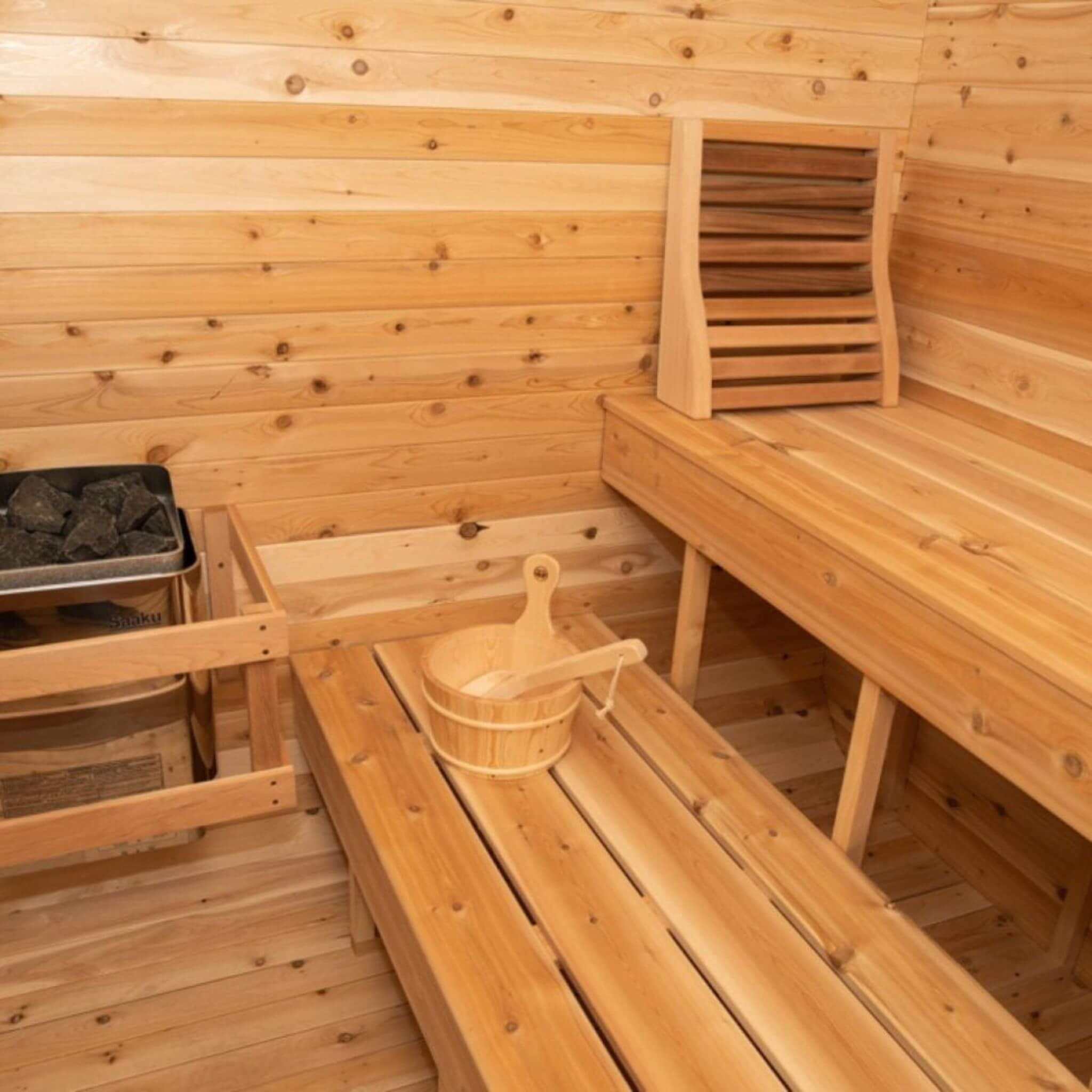 Dundalk Leisurecraft 4-Person Canadian Timber Luna Cube Sauna