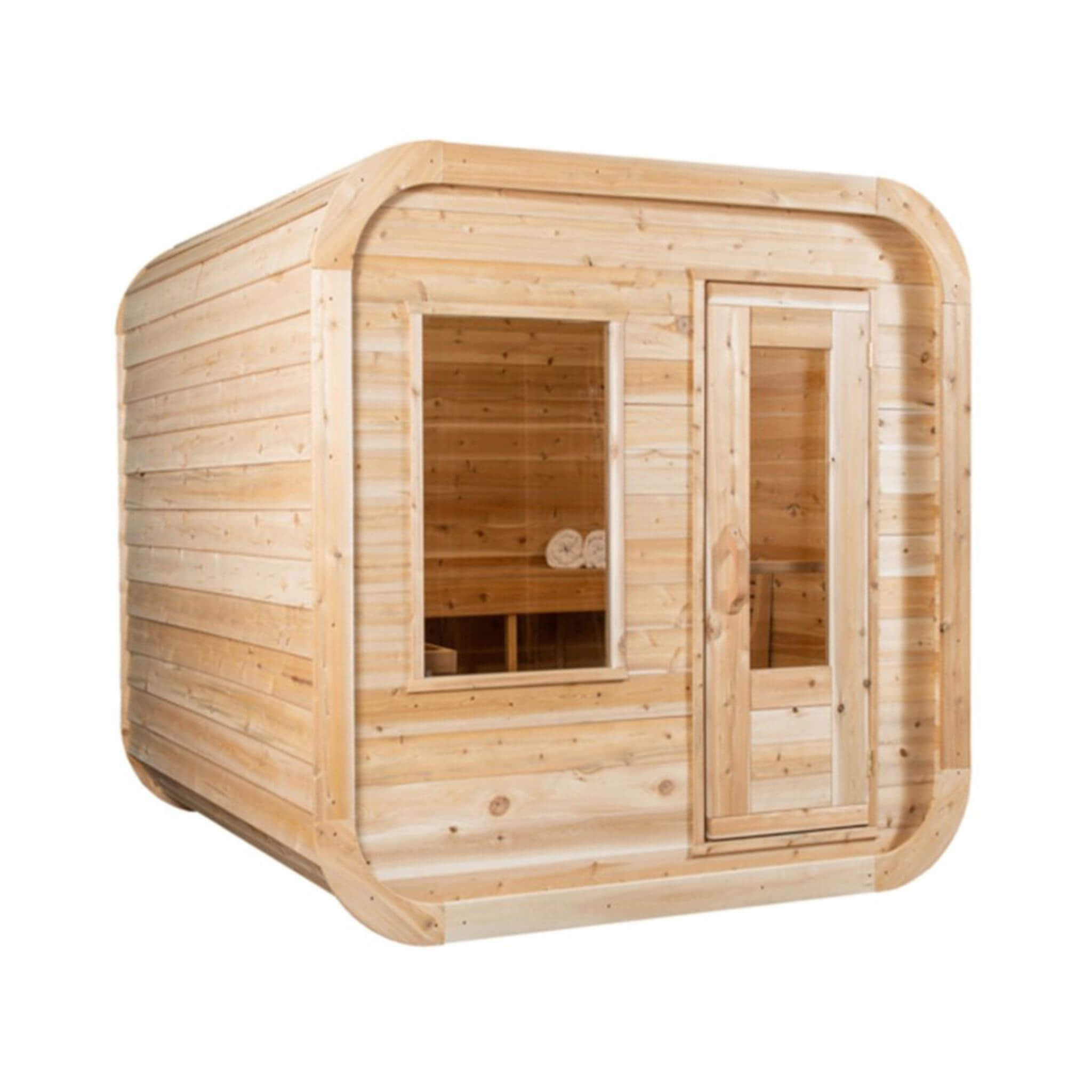 Dundalk Leisurecraft 4-Person Canadian Timber Luna Cube Sauna