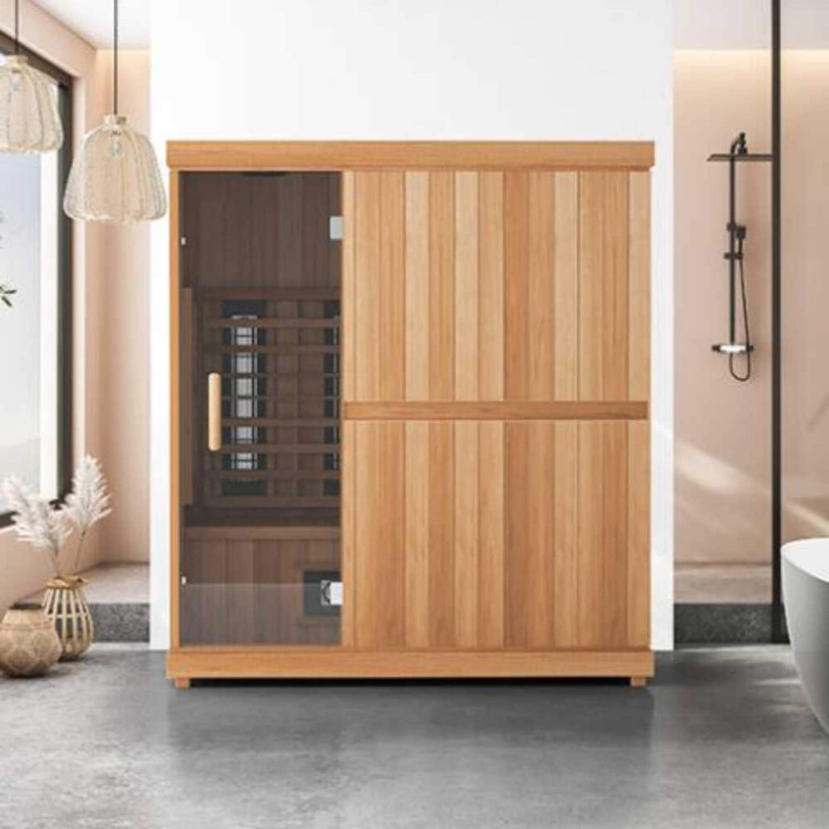 Finnmark FD-3 Full Spectrum 4-Person Home Infrared Sauna With Adjustable Feet