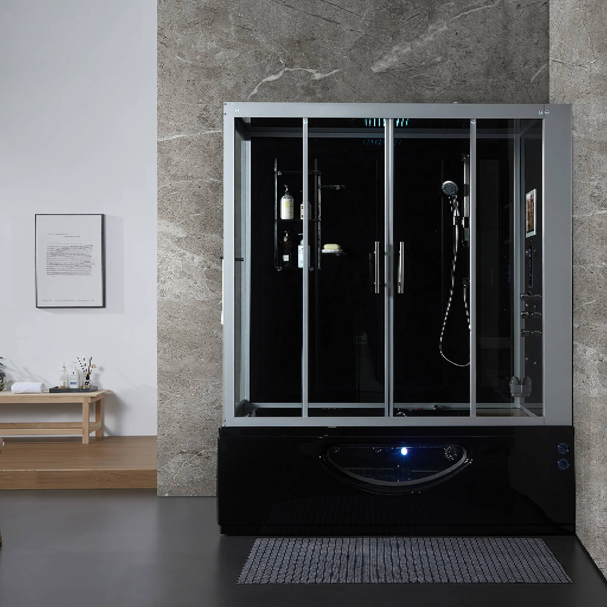 Maya Bath Platinum Catania Steam Shower W/6 Acupuncture Jets