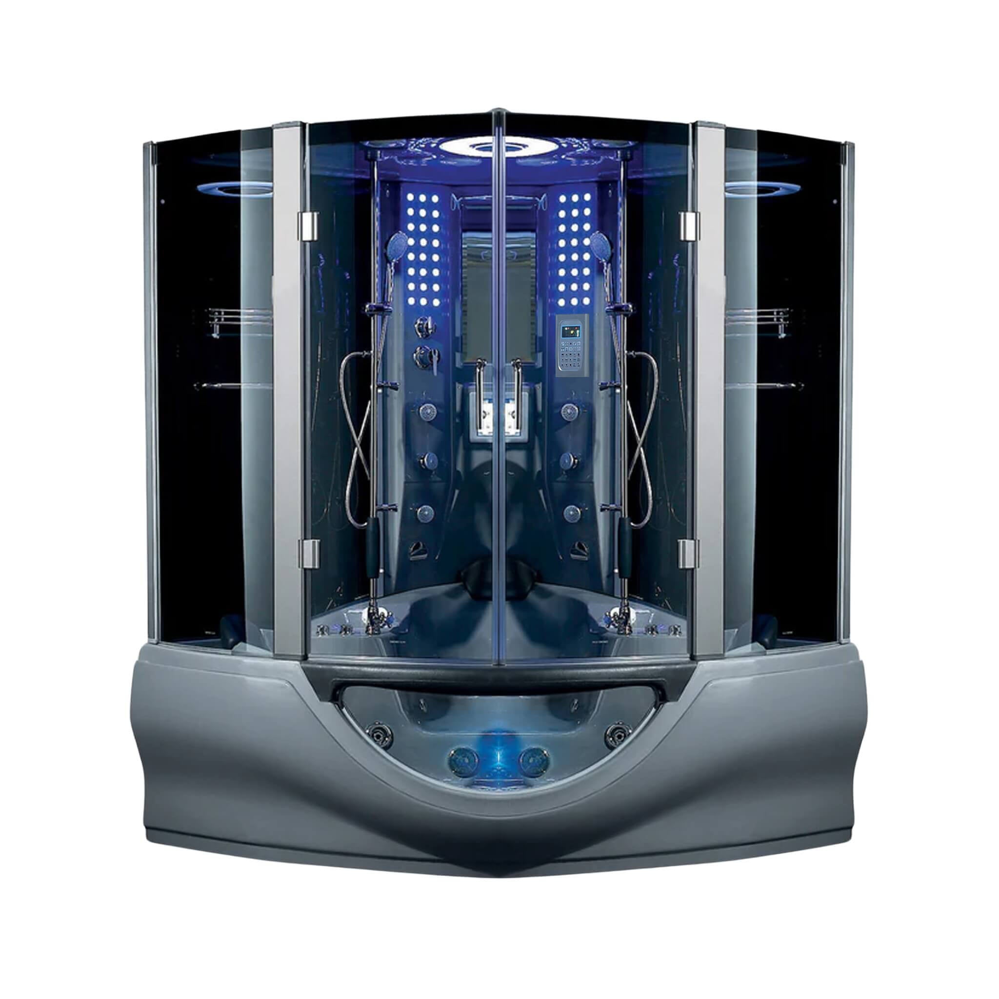 Maya Bath Valencia Steam Shower Massage Bathtub With LCD TV
