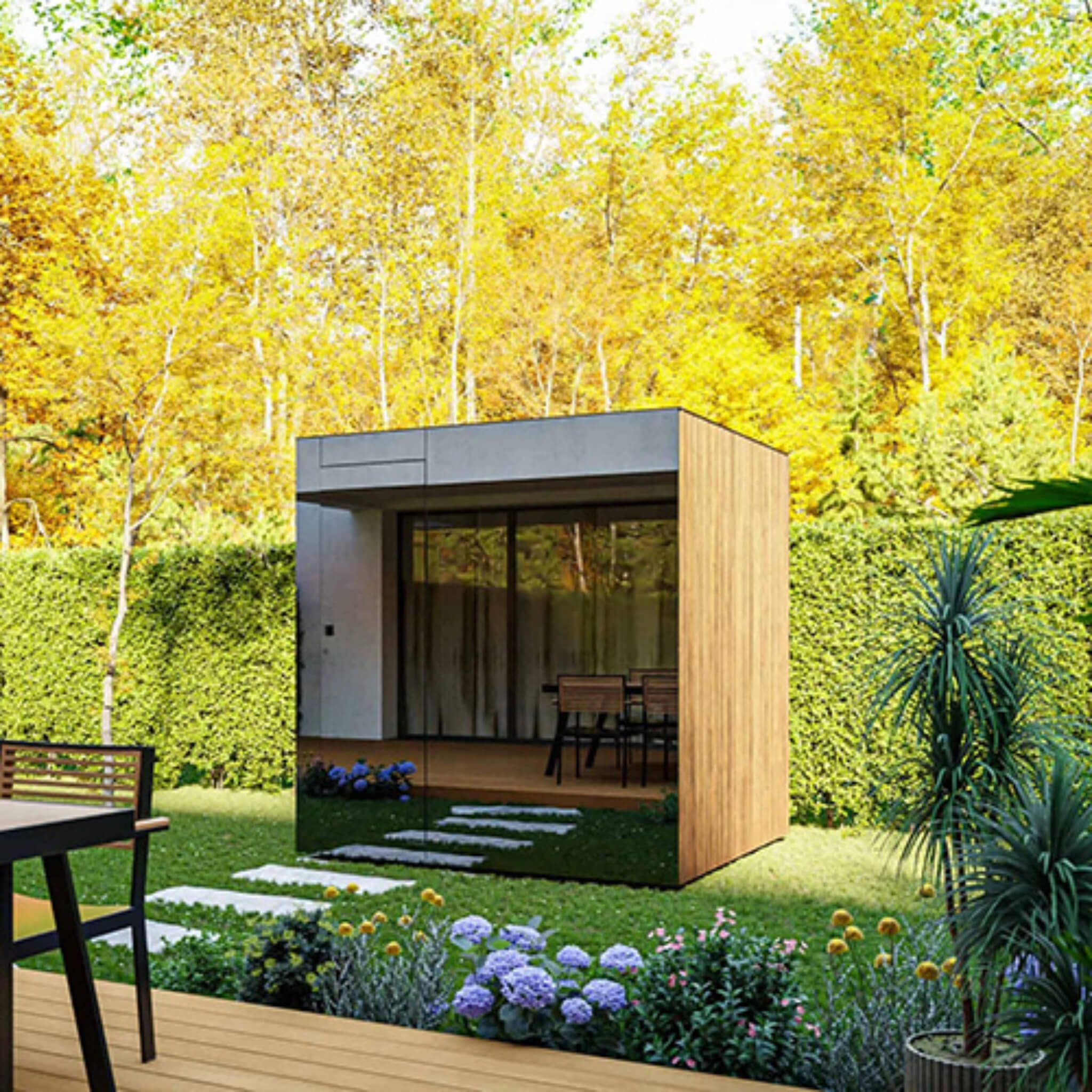 ThermaSol Spectra 4-Person Fully-Assembled Outdoor Sauna Cabin Made-To-Order