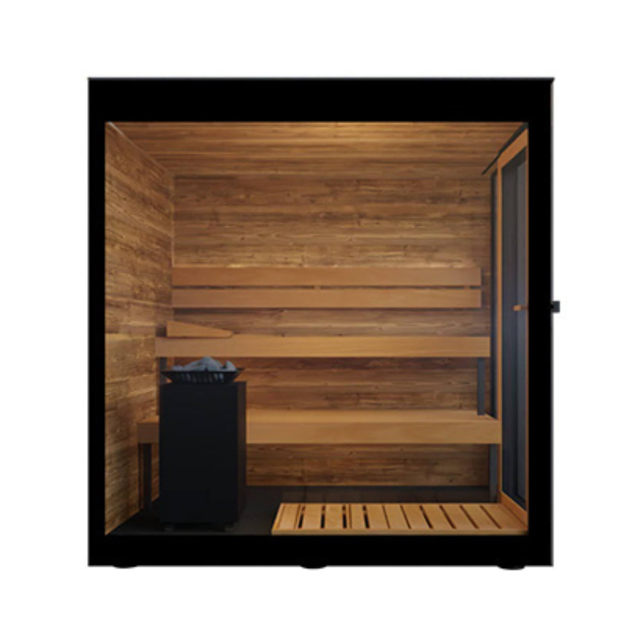ThermaSol Vera 3-Person Fully-Assembled Outdoor Sauna Cabin Made-To-Order