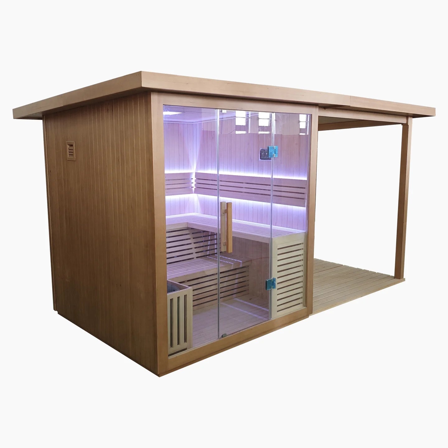 4-Person Traditional Sauna with Covered Deck