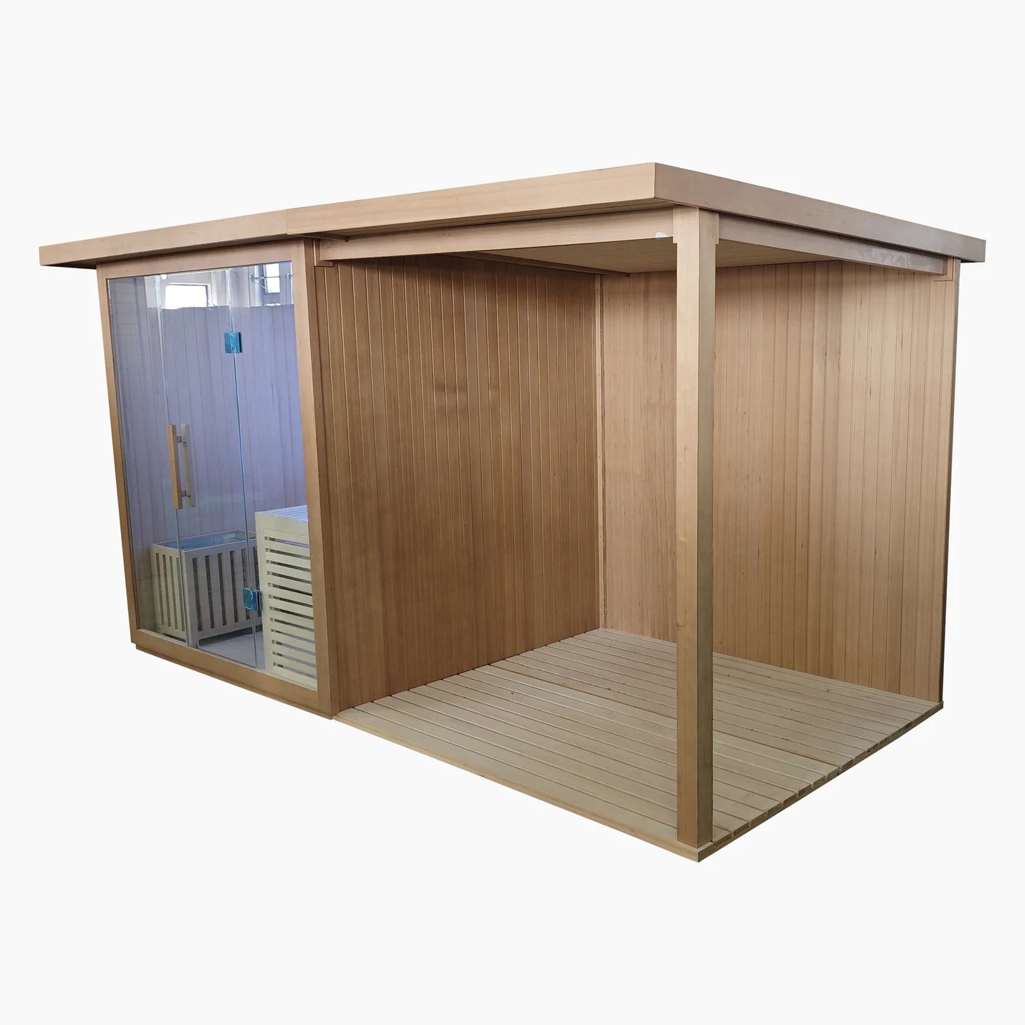 4-Person Traditional Sauna with Covered Deck