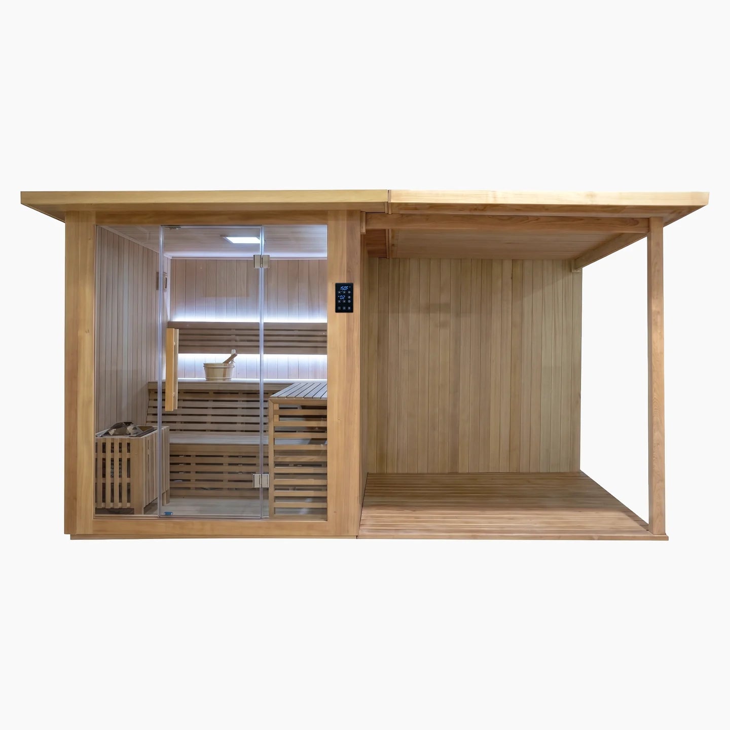 4-Person Traditional Sauna with Covered Deck
