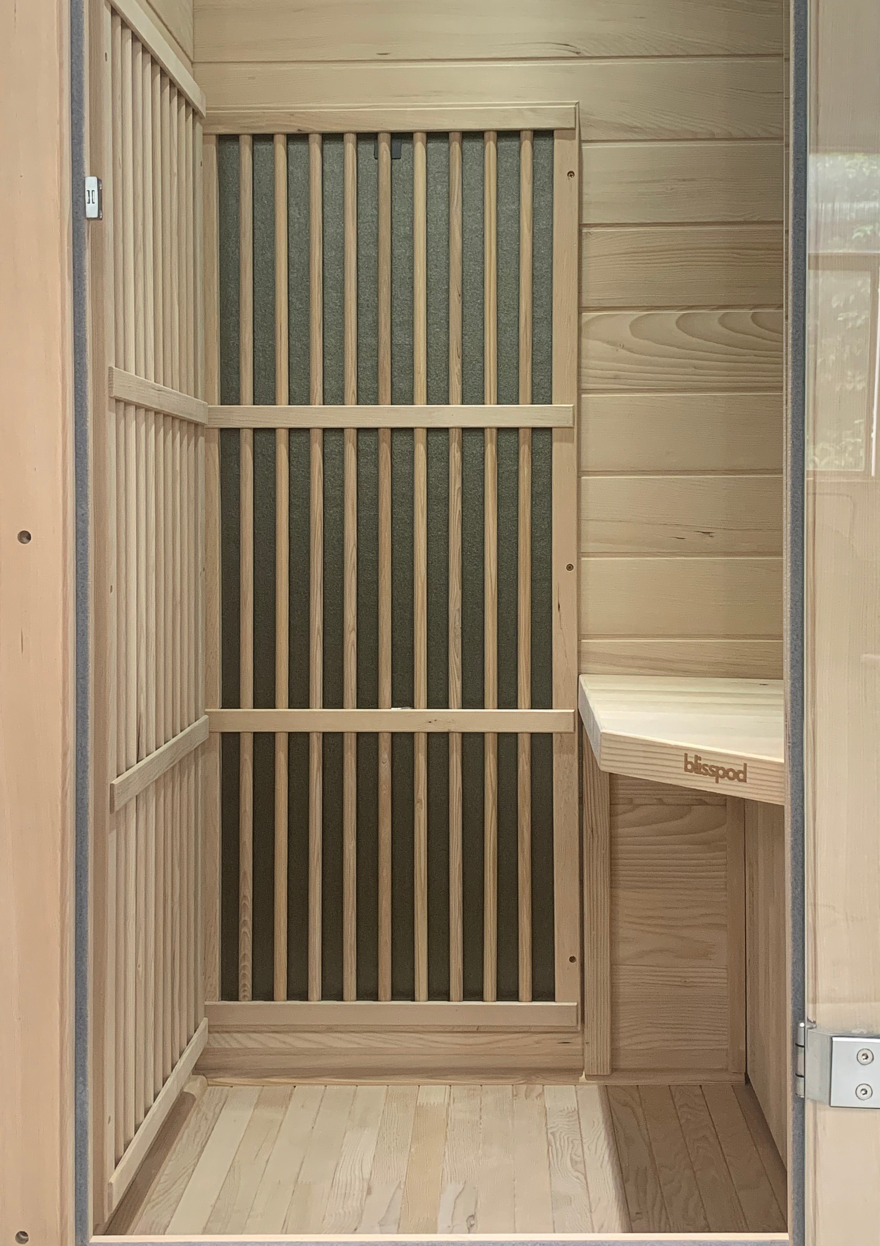 Blisspod Vienna Far Infrared Sauna Canadian Hemlock Very Low EMF 1 Person