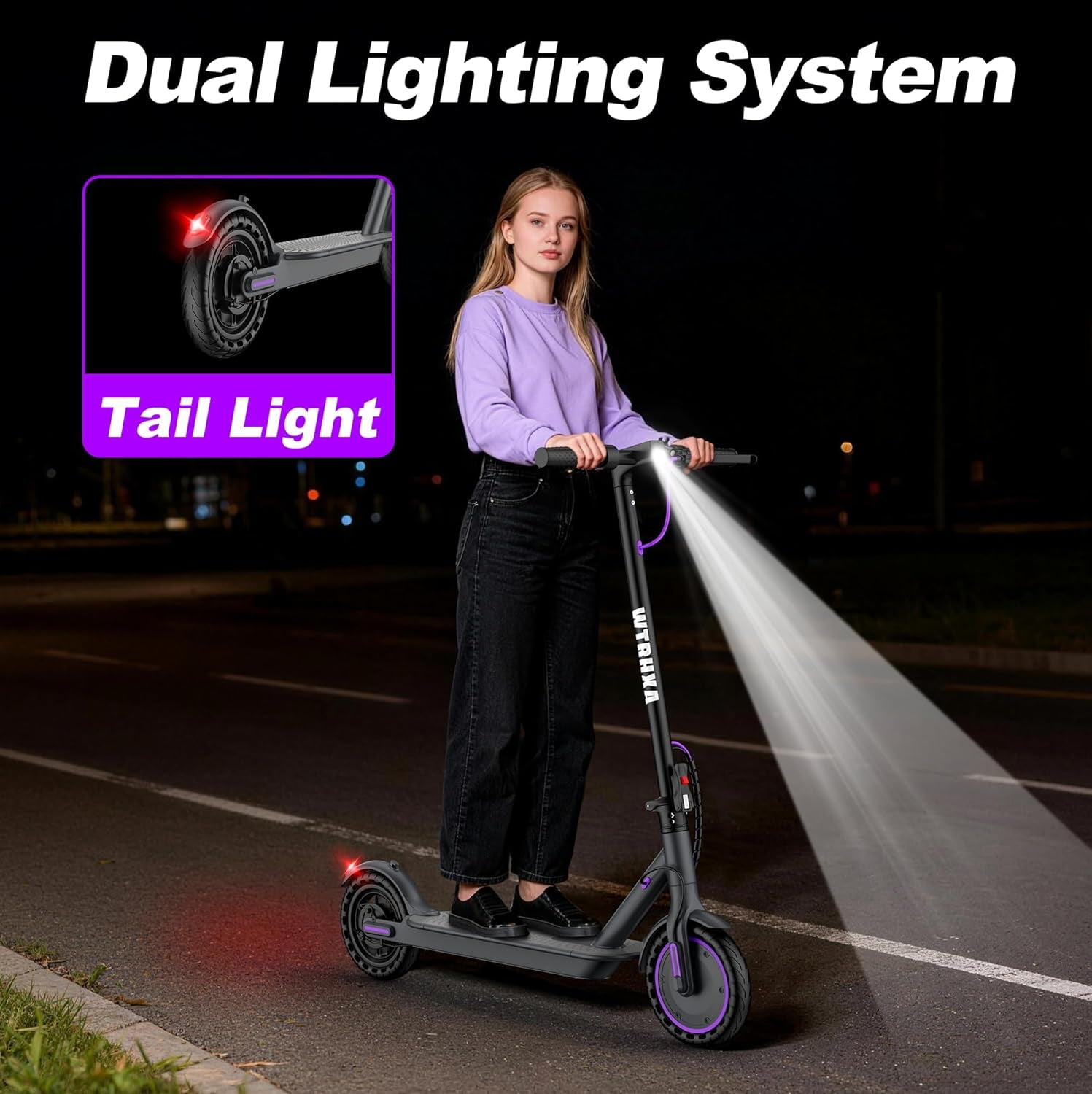Electric Scooter for Adults, Electric Scooter, 350W Motor, 19 Mph Speed, 15 Miles Ranges, 8.5" Solid Tire, Foldable E-Scooter Adults, E Scooter with Dual Braking