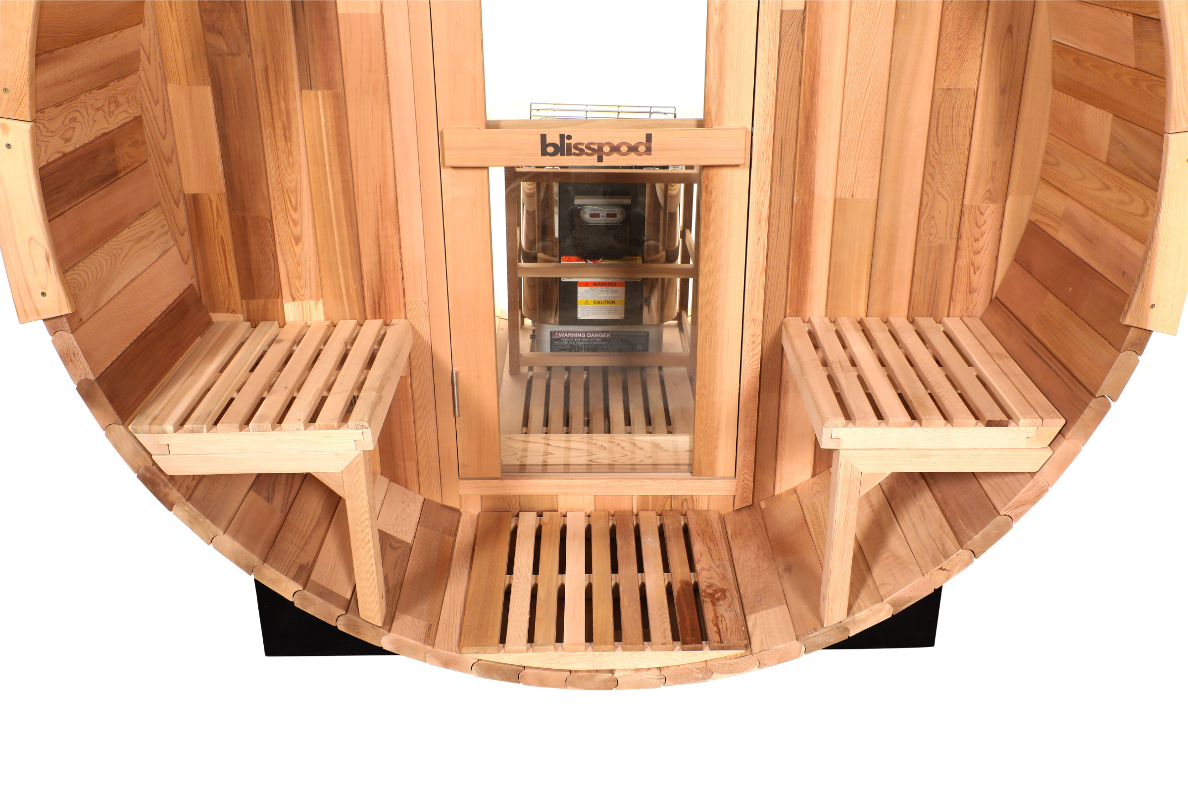 Blisspod, Prague, Canadian Red Cedar Outdoor Steam Barell Sauna, 2-4 / 4-6 persons