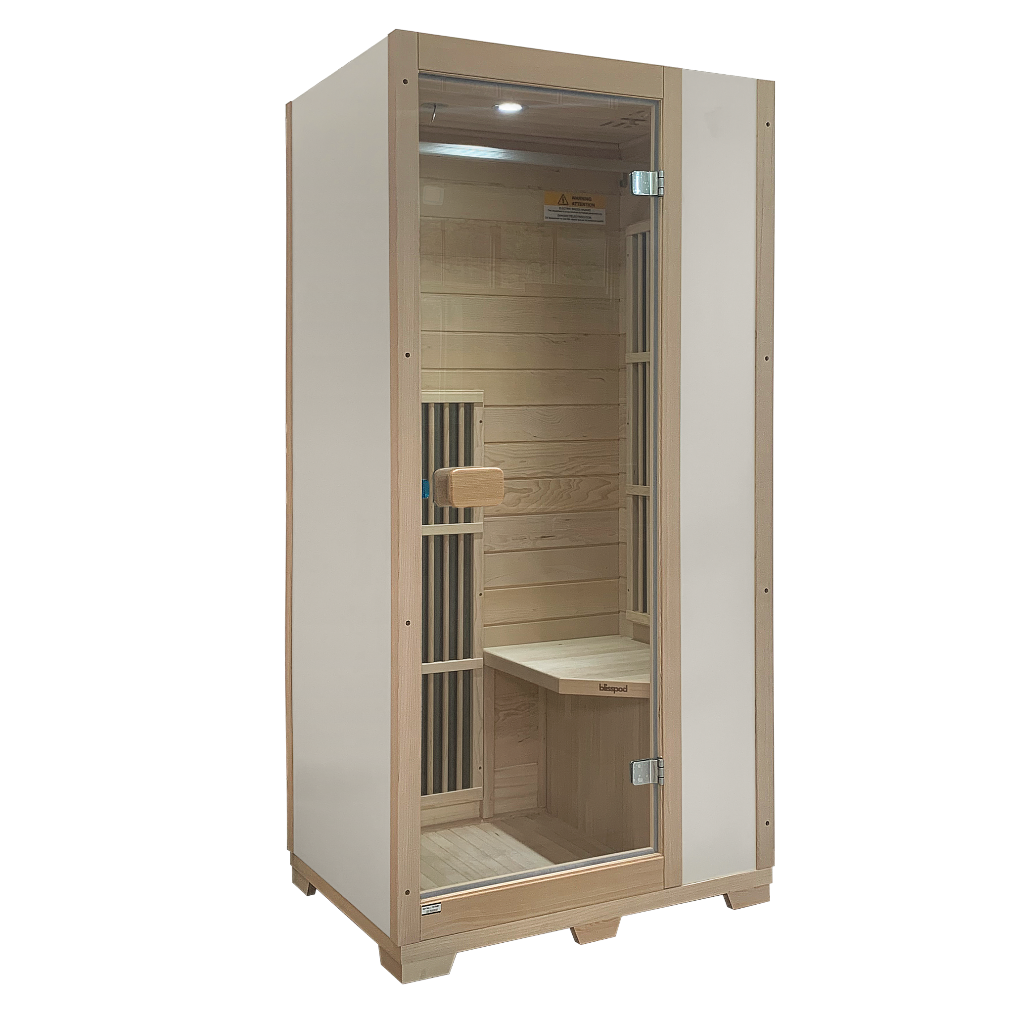 Blisspod Vienna Far Infrared Sauna Canadian Hemlock Very Low EMF 1 Person