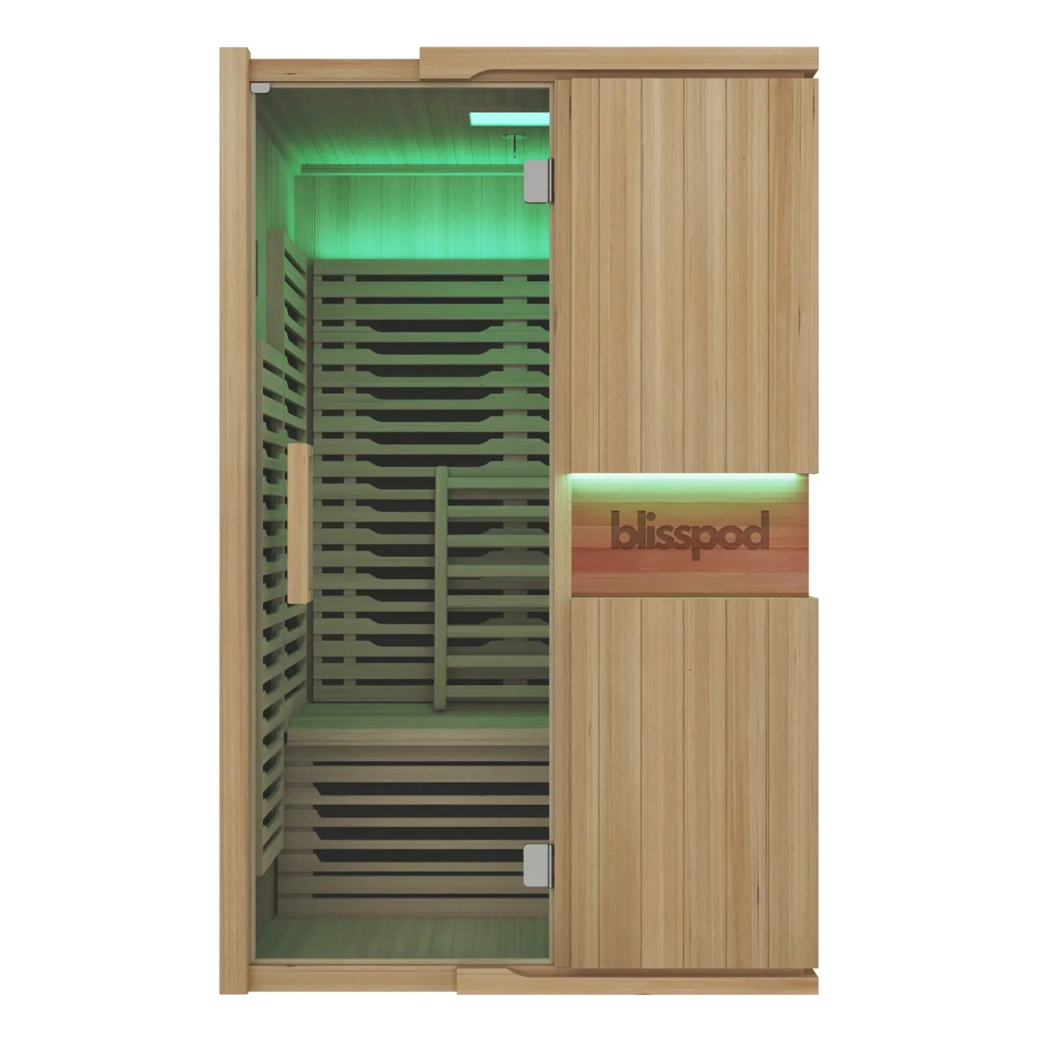 Blisspod Milano Full Spectrum Sauna Canadian Hemlock Wood Ultra Low EMF Chromotherapy Up to 2 Person