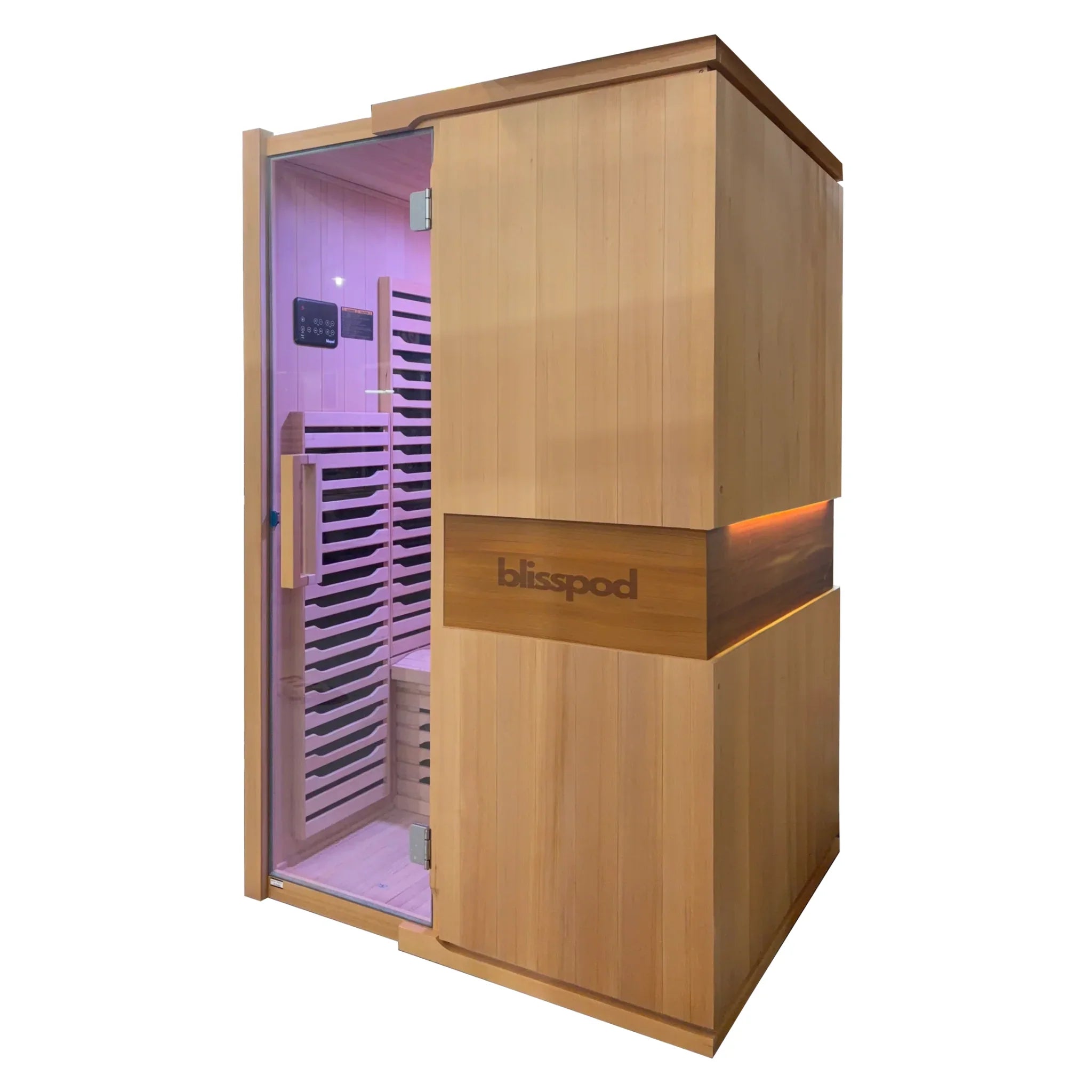 Blisspod Milano Full Spectrum Sauna Canadian Hemlock Wood Ultra Low EMF Chromotherapy Up to 2 Person