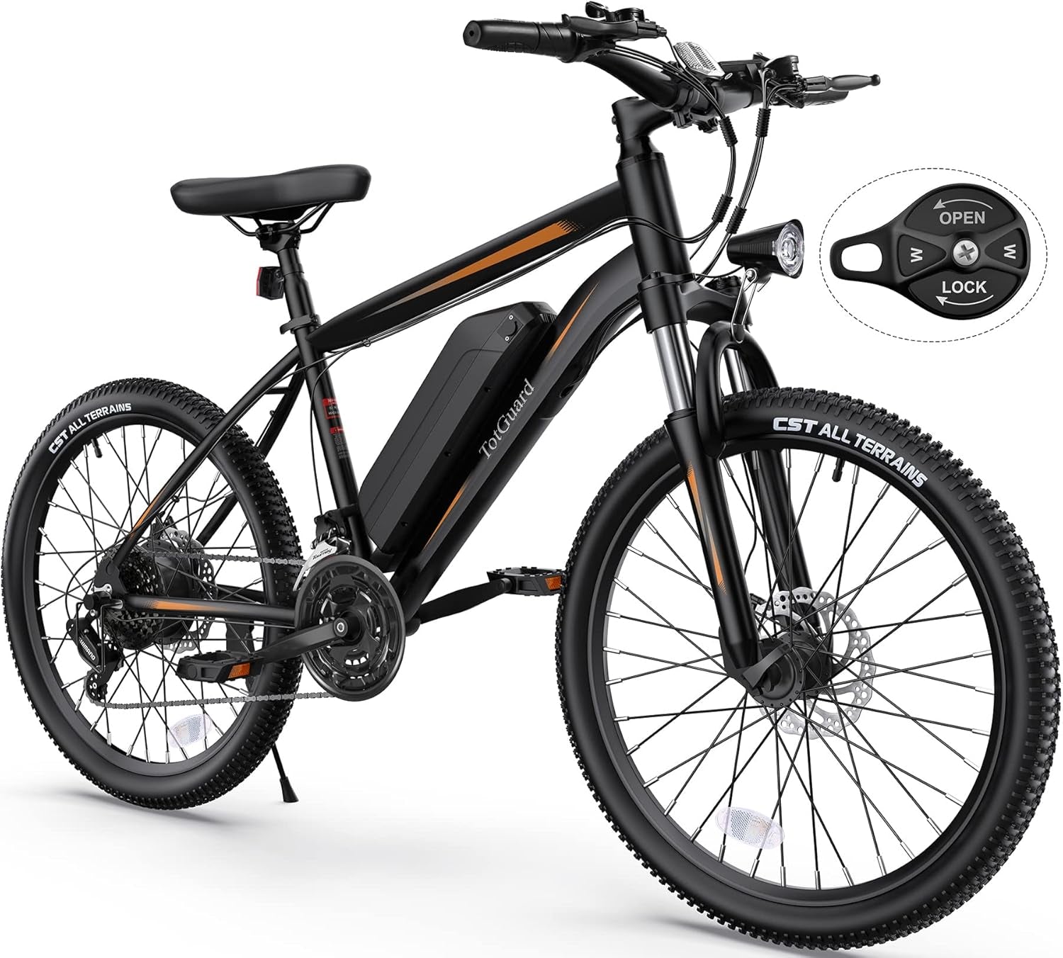 Electric Bike for Adults, 26" Ebike with Peak 500W Brushless Motor, Electric Mountain Bike with 374Wh Removable Battery, 50 Miles Electric Bicycle with Suspension Fork, 21 Speed, LCD Display.