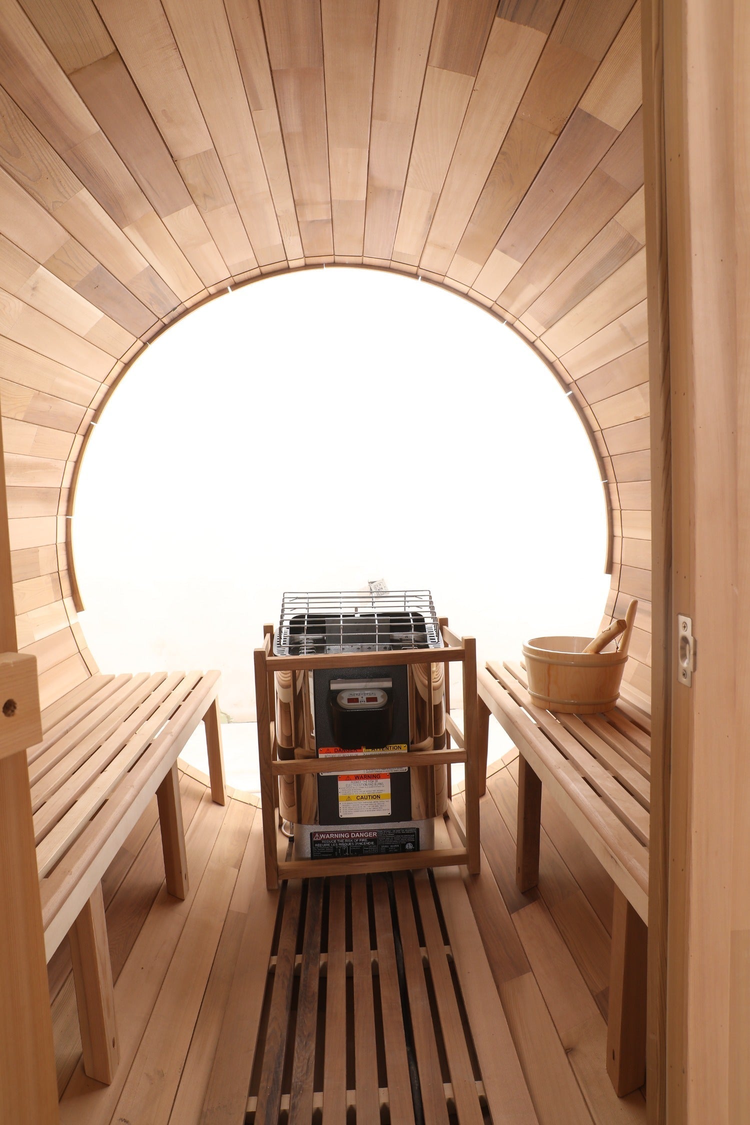 Blisspod Prague Canadian Red Cedar Outdoor Steam Barell Sauna
