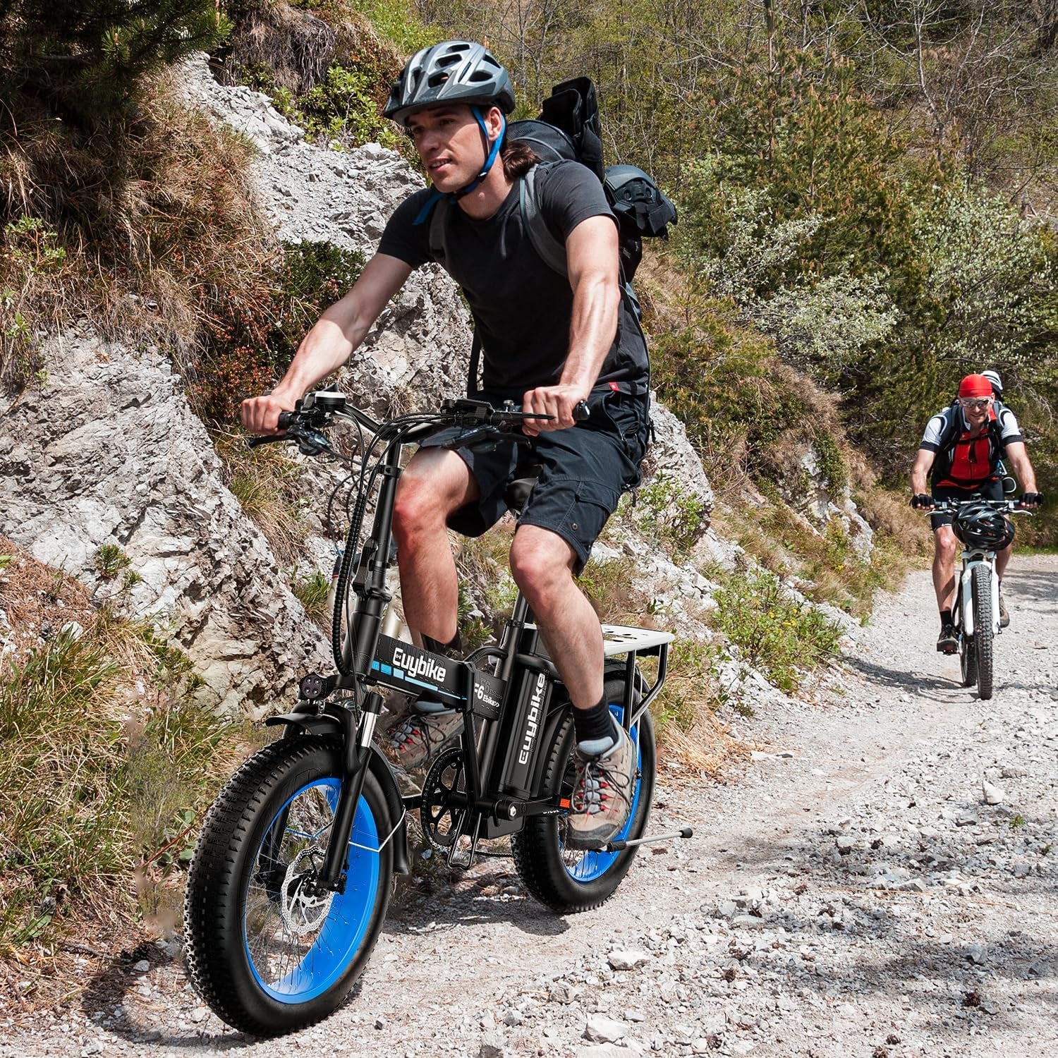 1000W Folding Electric Bike, 48V 20AH Large Removable Battery E Bike, 80 Miles Max Range, 20" Fat Tire Electric Bike for Adults, Adult Electric Bicycles for Commute Beach Snow