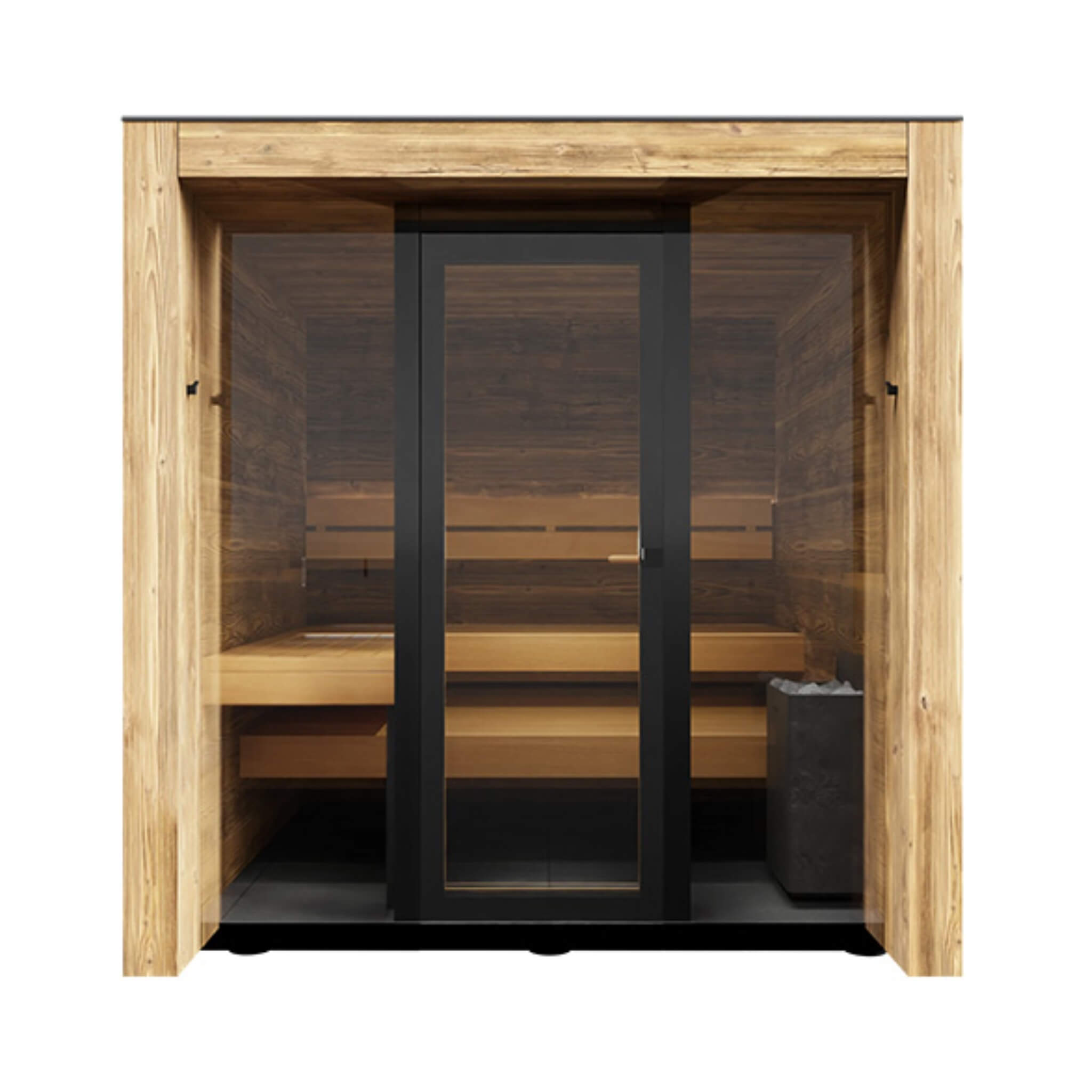 ThermaSol Fortis Assembled 4-Person Outdoor Sauna Cabin Made-To-Order