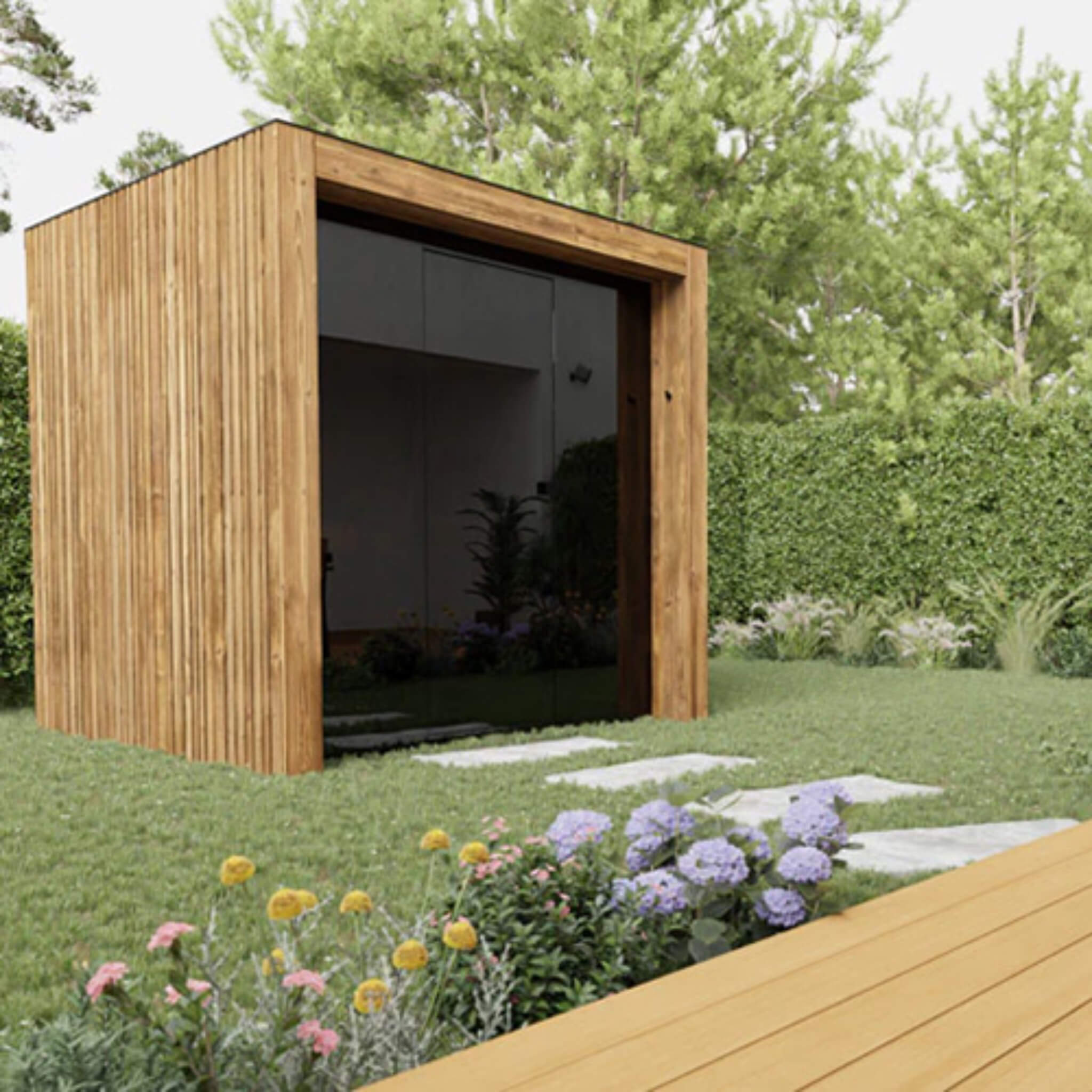 ThermaSol Fortis Assembled 4-Person Outdoor Sauna Cabin Made-To-Order