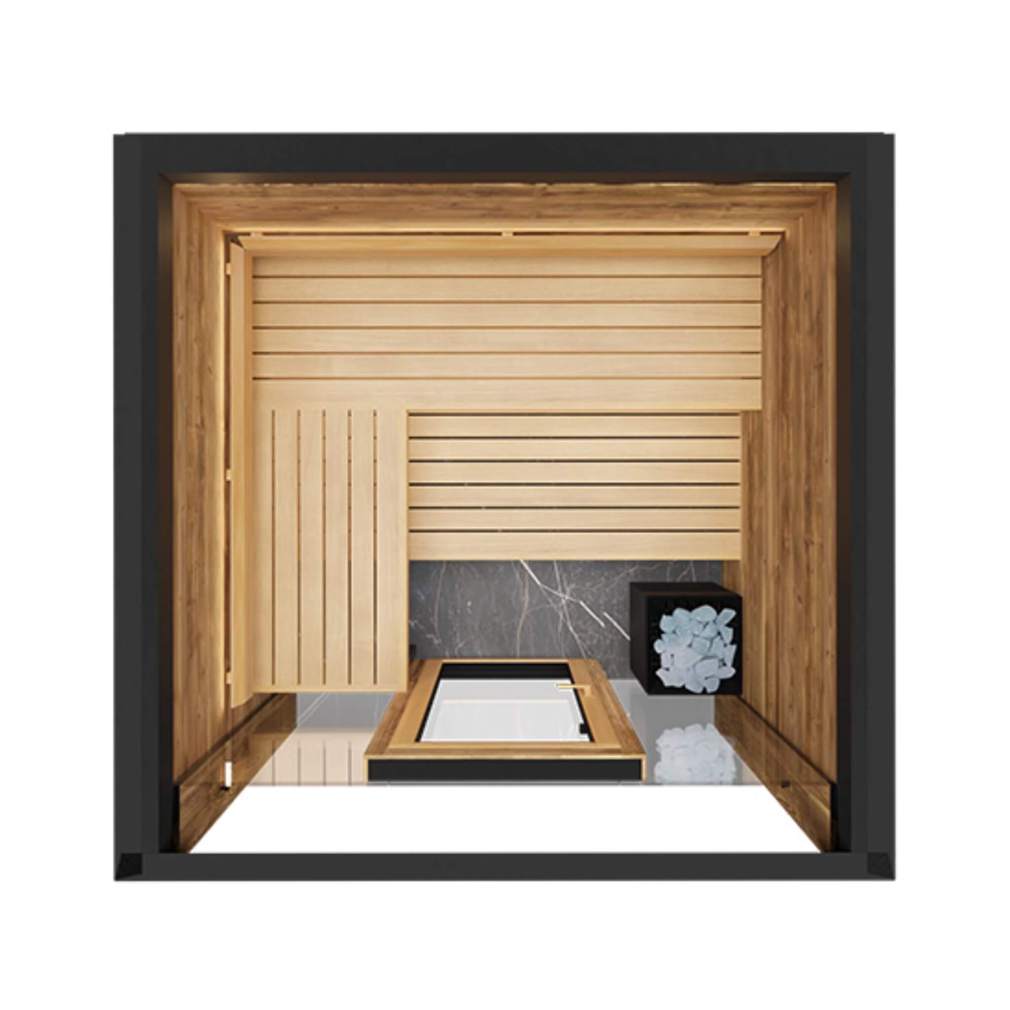 ThermaSol Fortis Assembled 4-Person Outdoor Sauna Cabin Made-To-Order