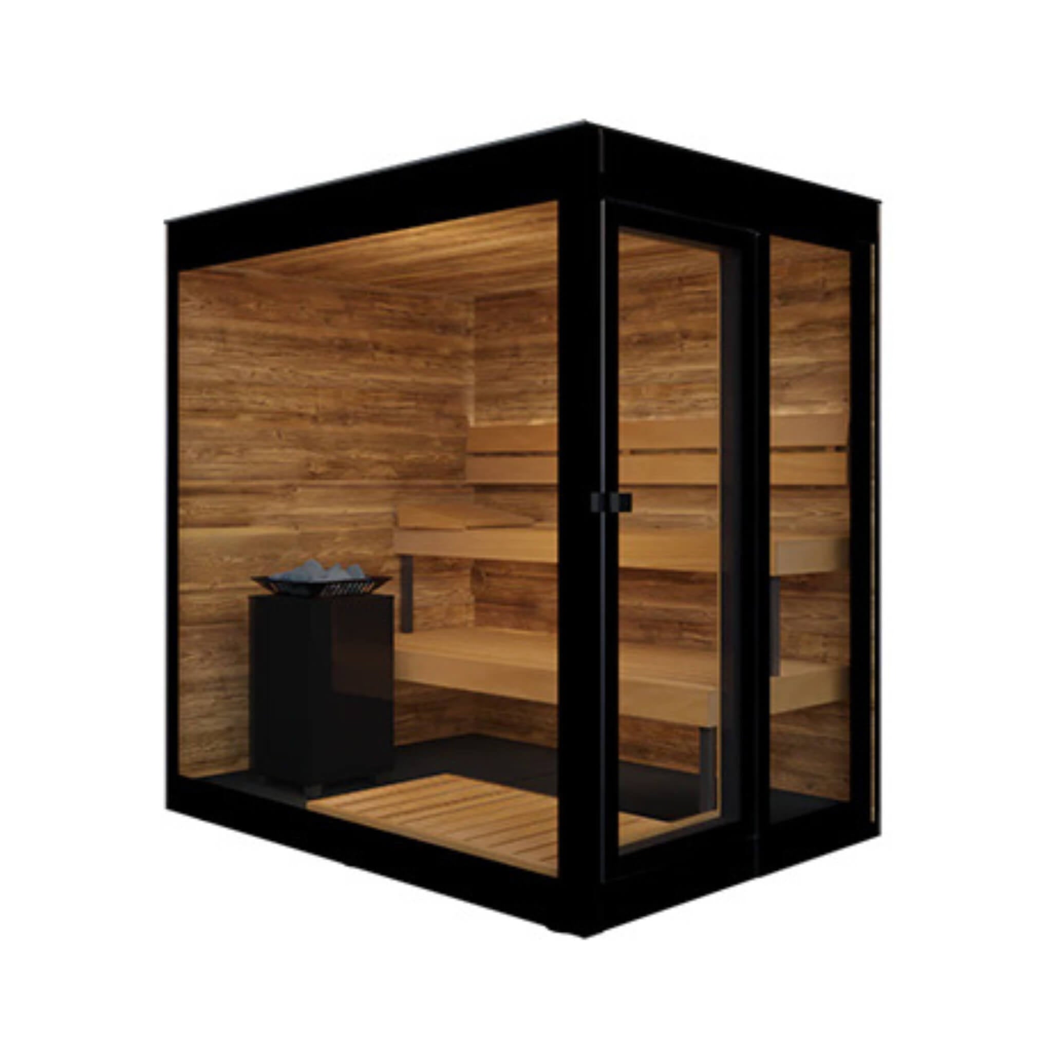 ThermaSol Vera 3-Person Fully-Assembled Outdoor Sauna Cabin Made-To-Order