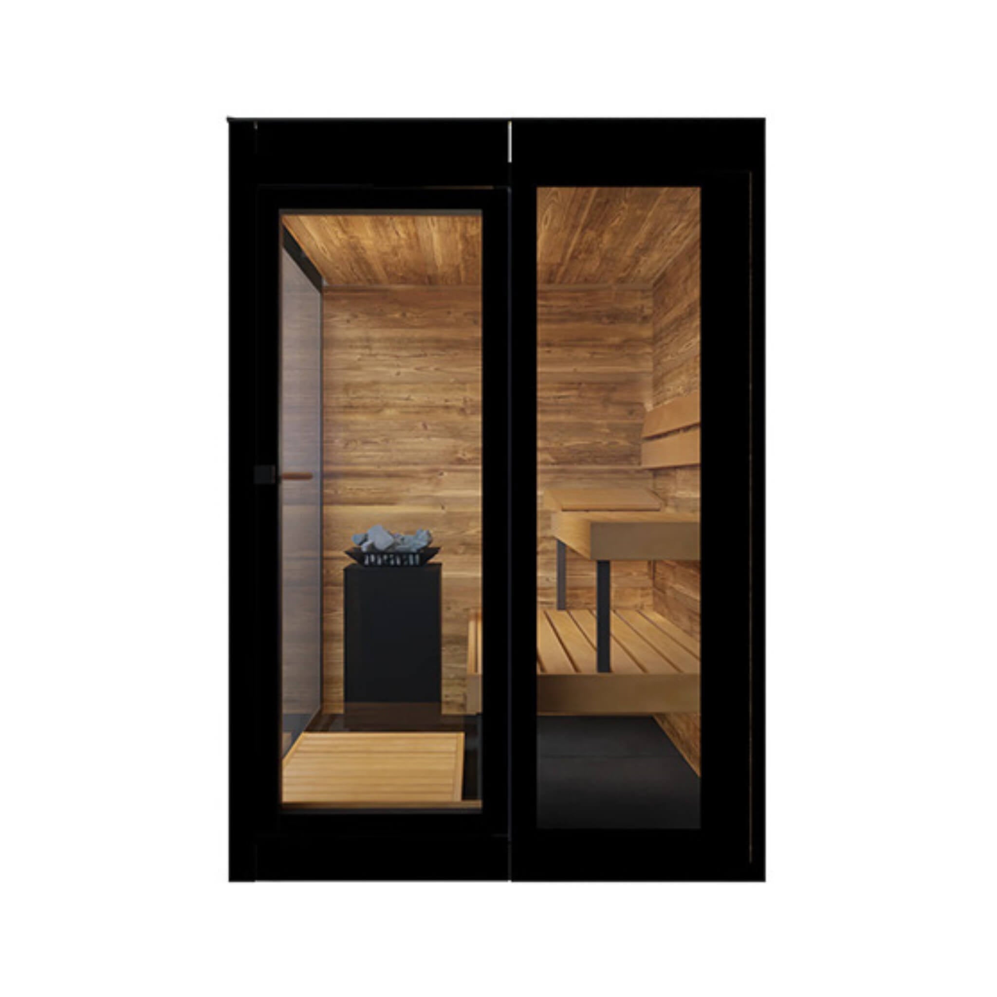 ThermaSol Vera 3-Person Fully-Assembled Outdoor Sauna Cabin Made-To-Order