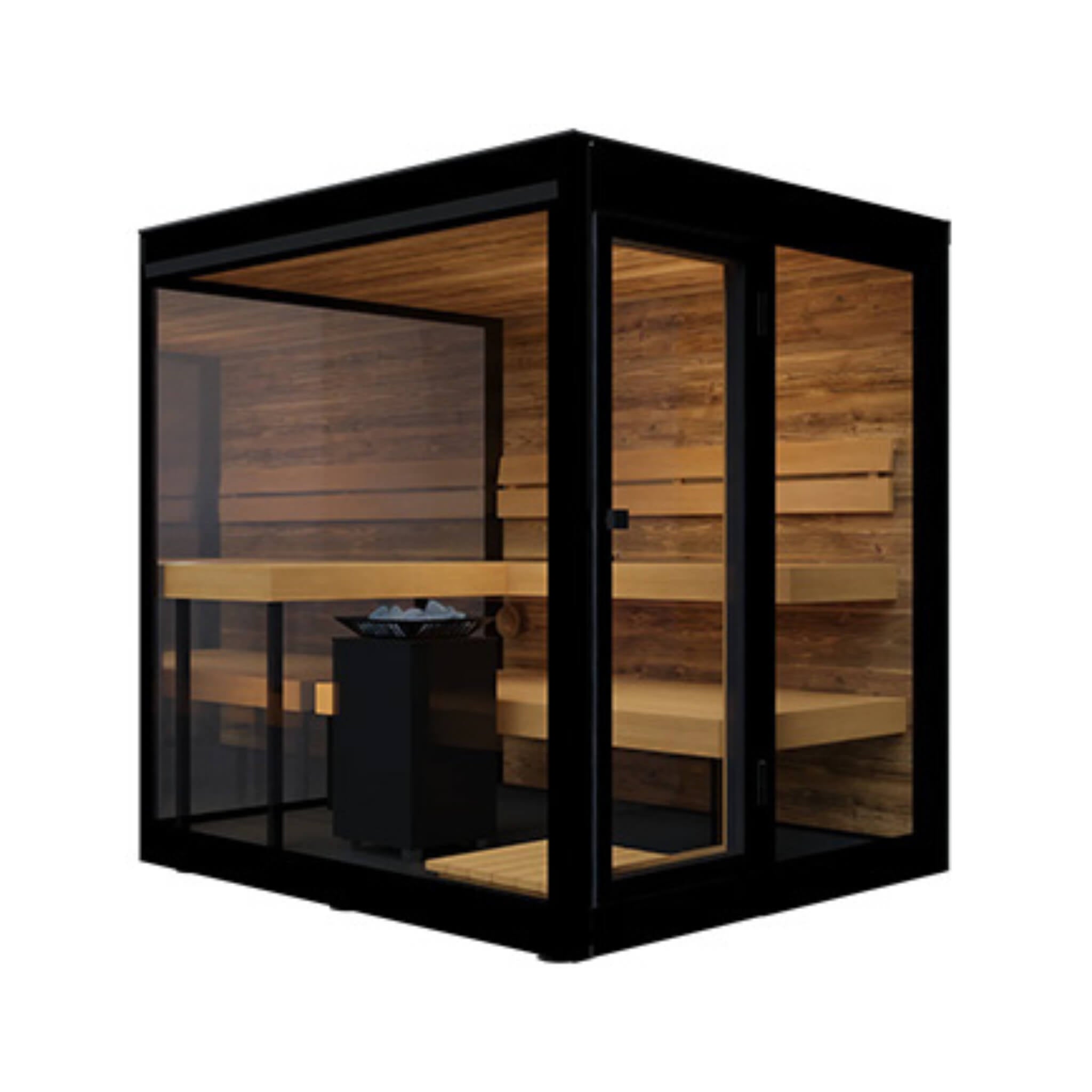 ThermaSol Vue 4-Person Outdoor Mirrored Glass Sauna Made-To-Order