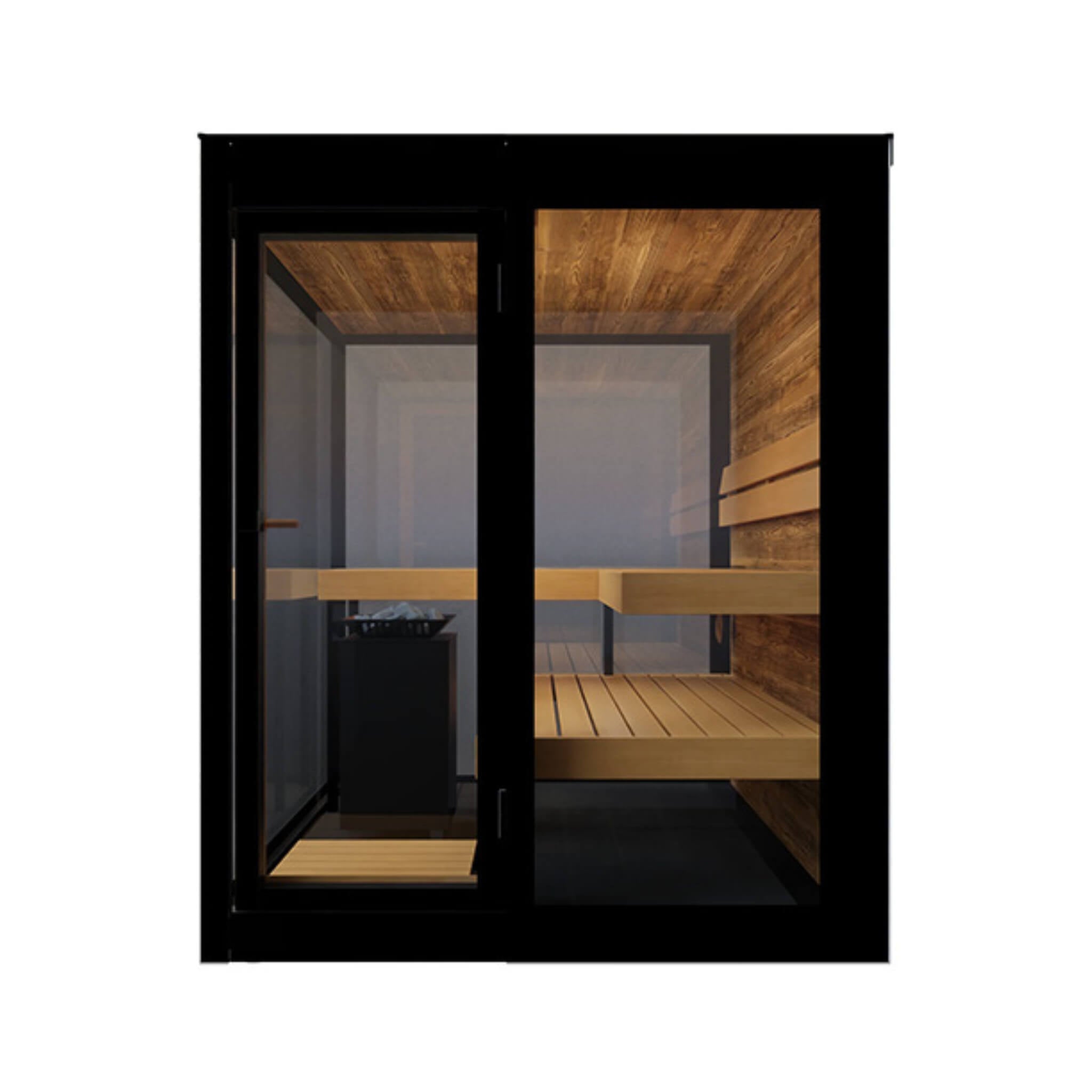 ThermaSol Vue 4-Person Outdoor Mirrored Glass Sauna Made-To-Order