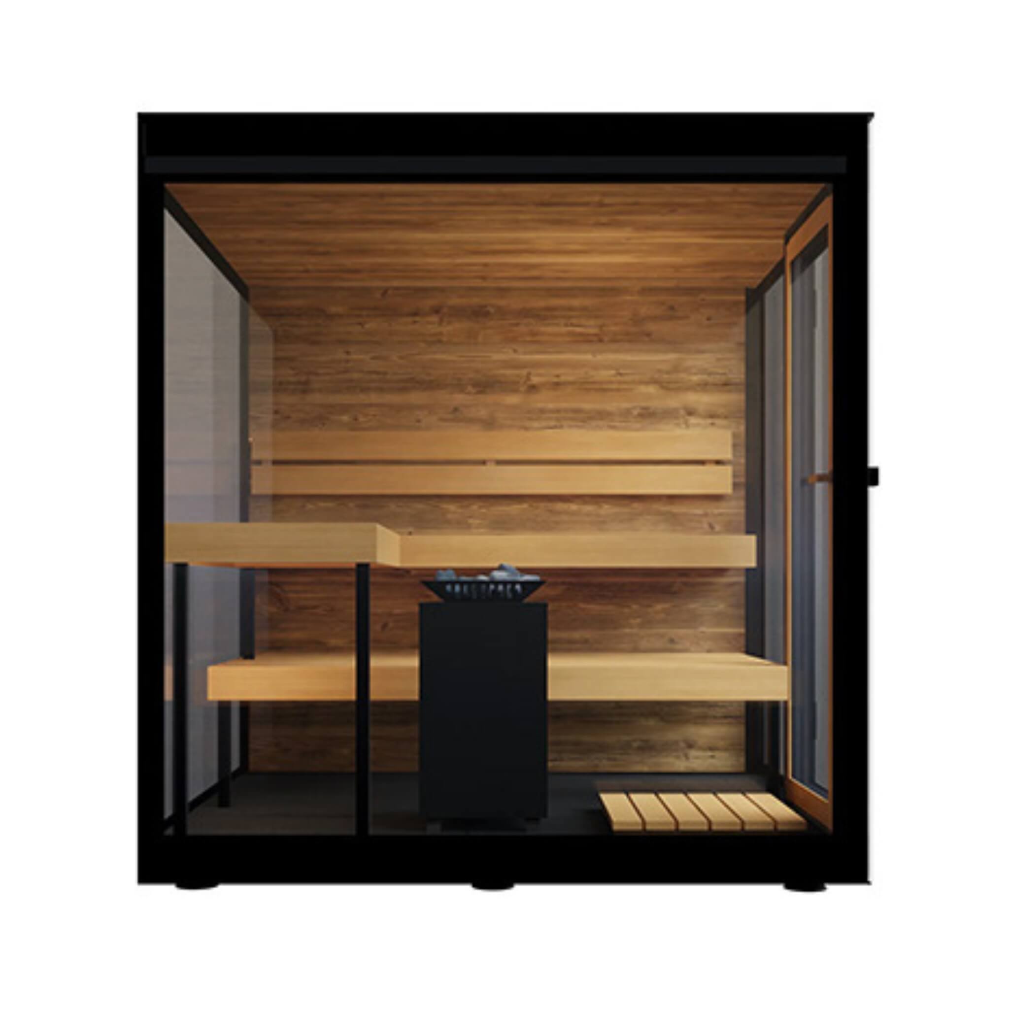 ThermaSol Vue 4-Person Outdoor Mirrored Glass Sauna Made-To-Order