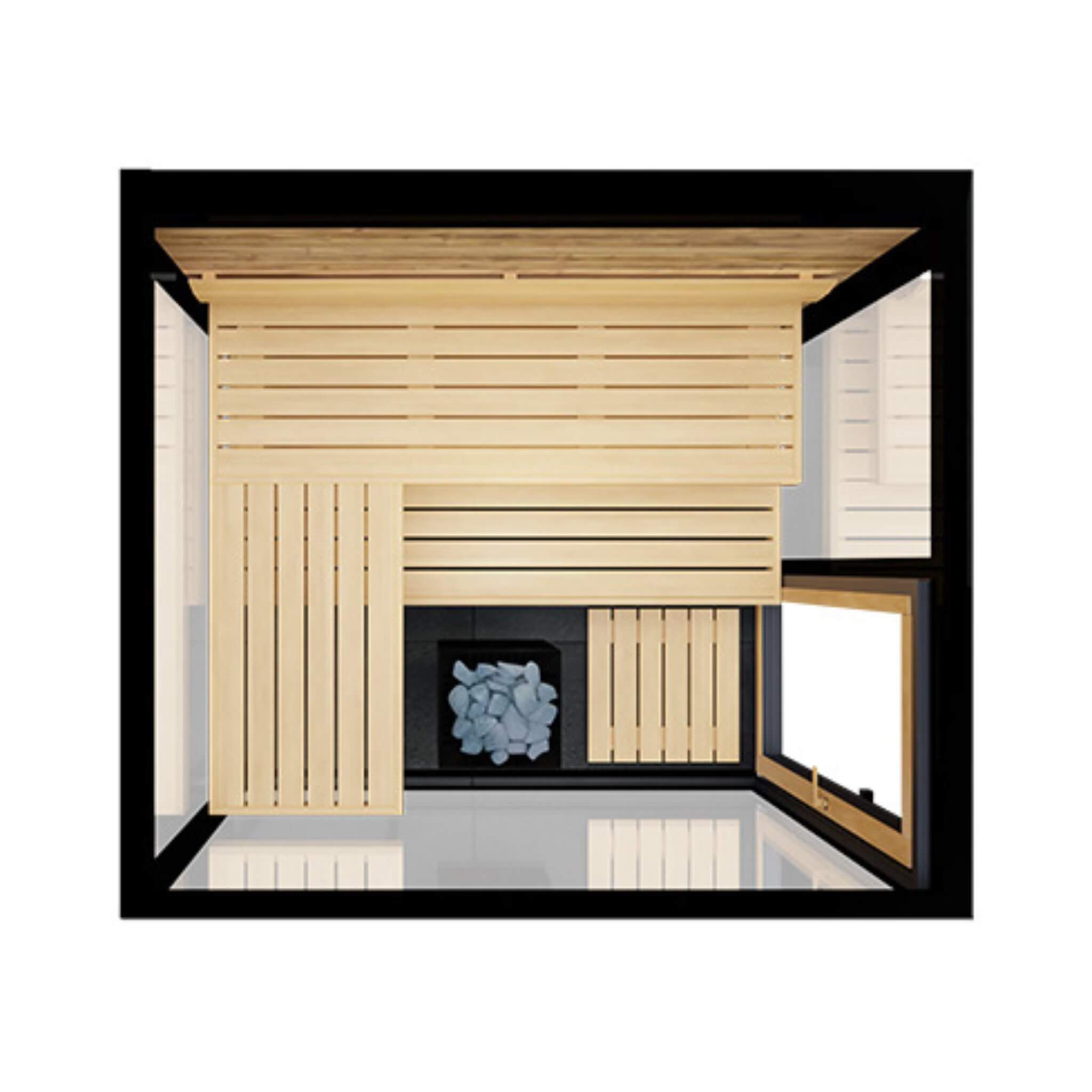 ThermaSol Vue 4-Person Outdoor Mirrored Glass Sauna Made-To-Order