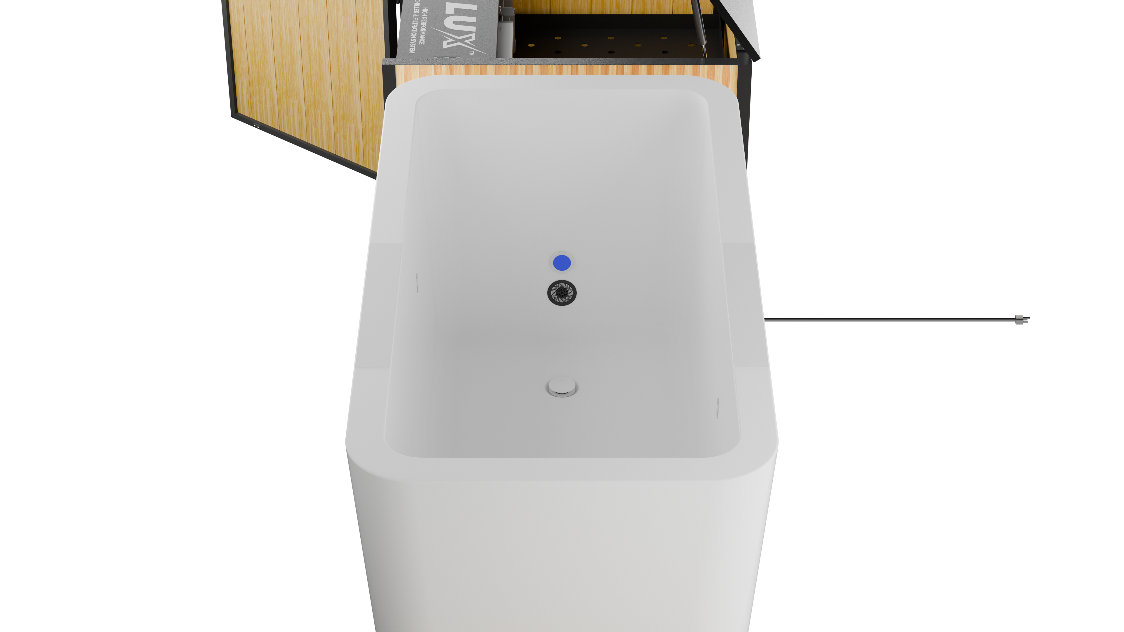 Acrylic X Tub Cold Plunge + LUX High Performance Chiller and Filtration System